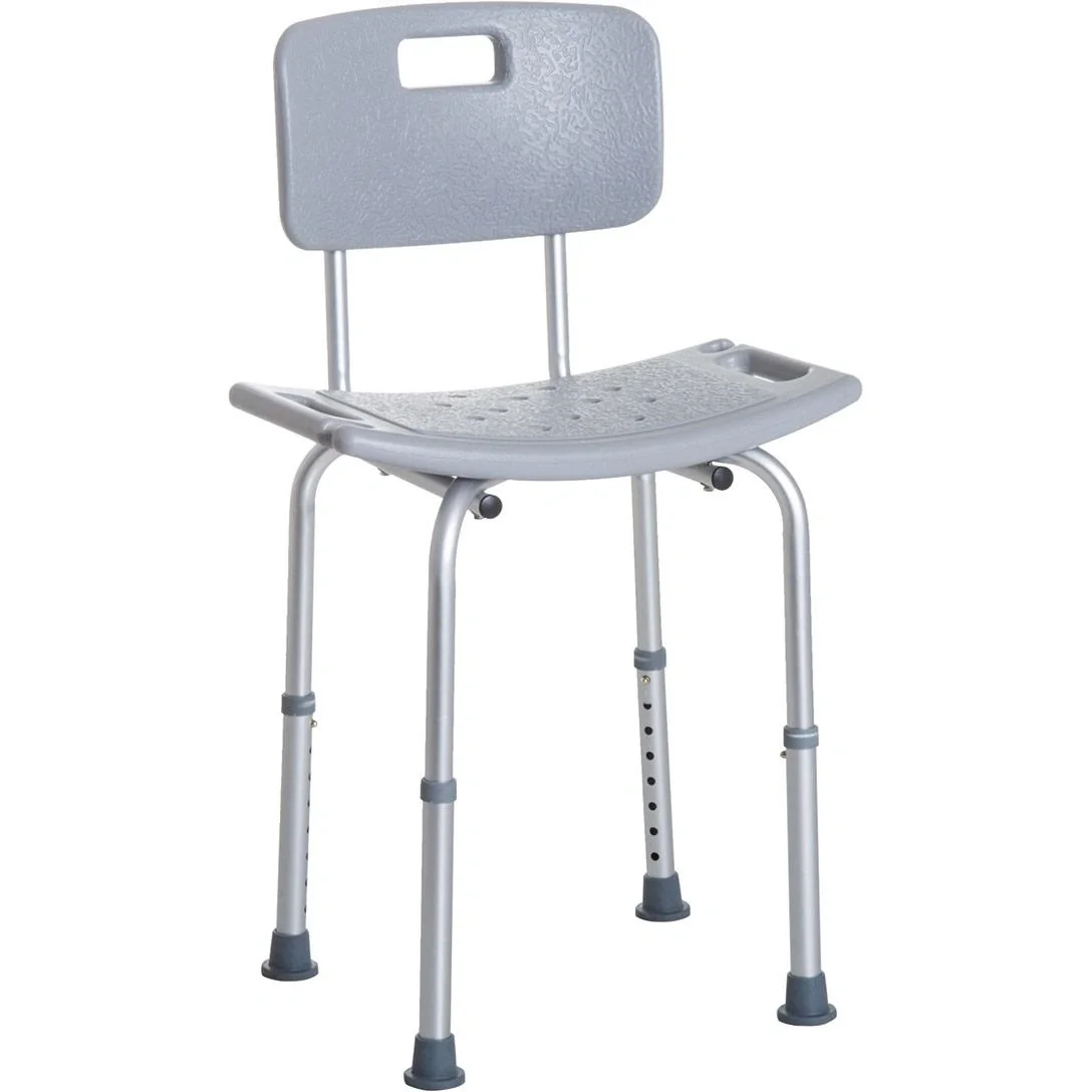 Duschstuhl Badehocker Badhilfe höhenverstellbar mit Rückenlehne - 5