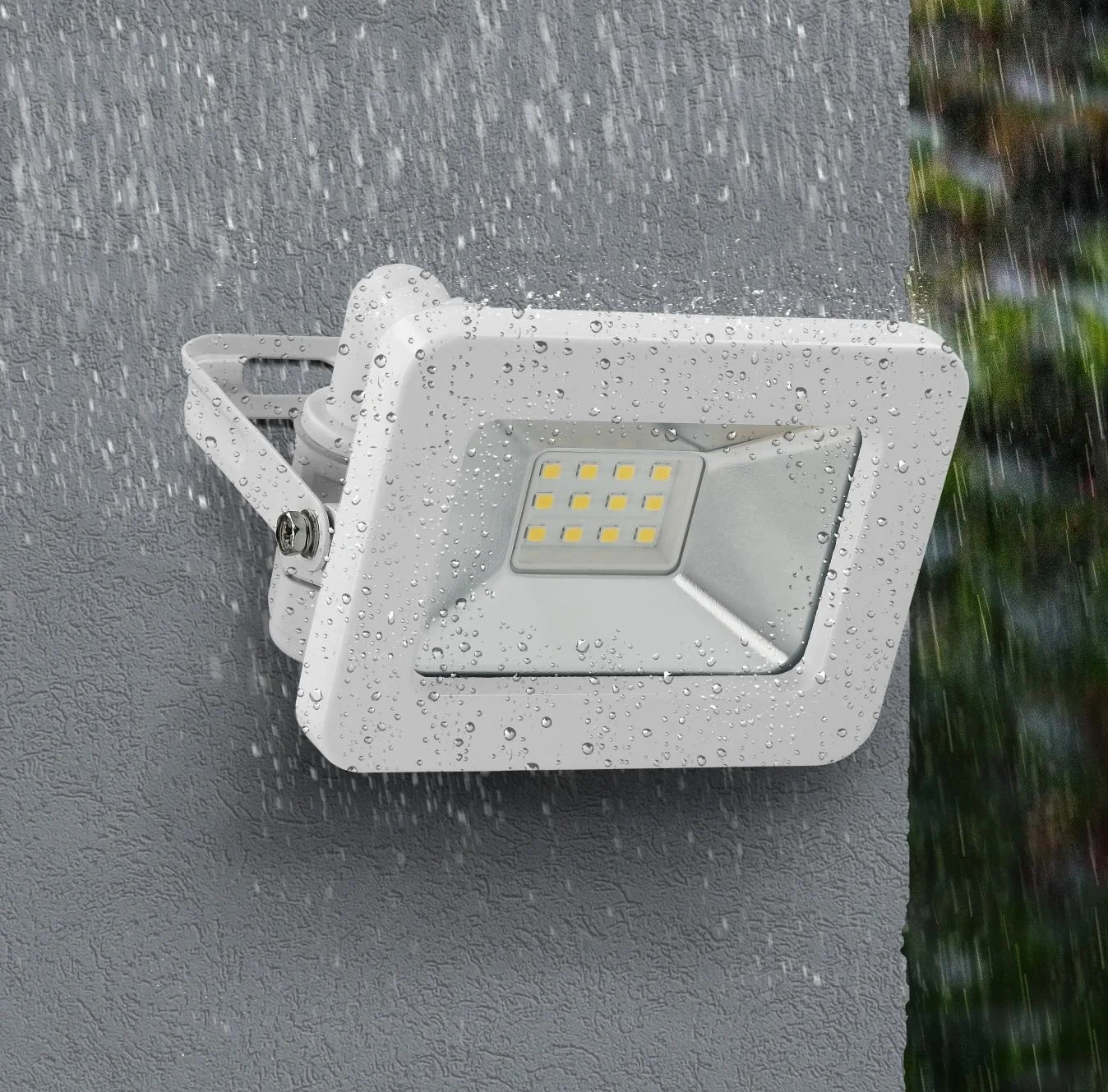 LED Außenstrahler Weiß, 10 Watt - 850 Lumen - 9