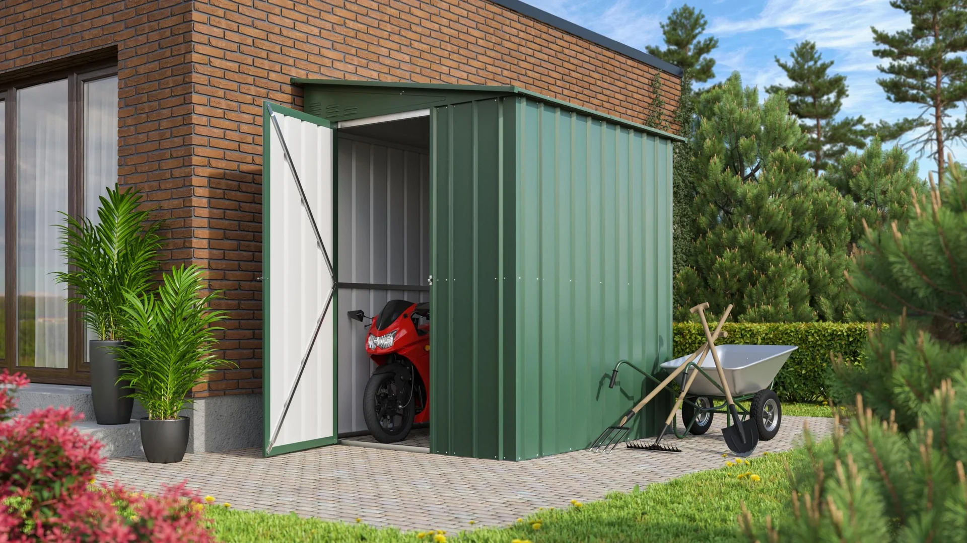 Gerätehaus Lean to 56, jade - 2
