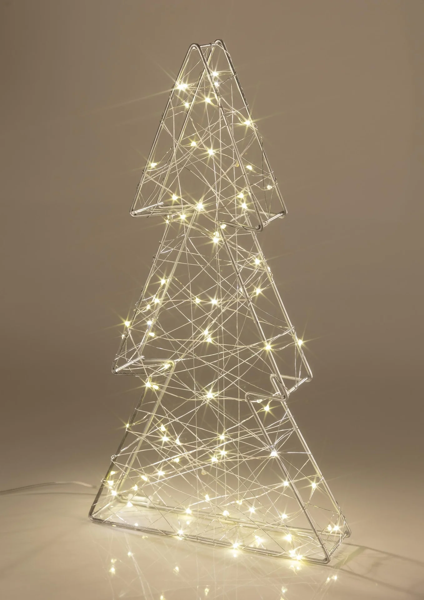 LED Silberdraht Tannenbaum 40 cm - 1