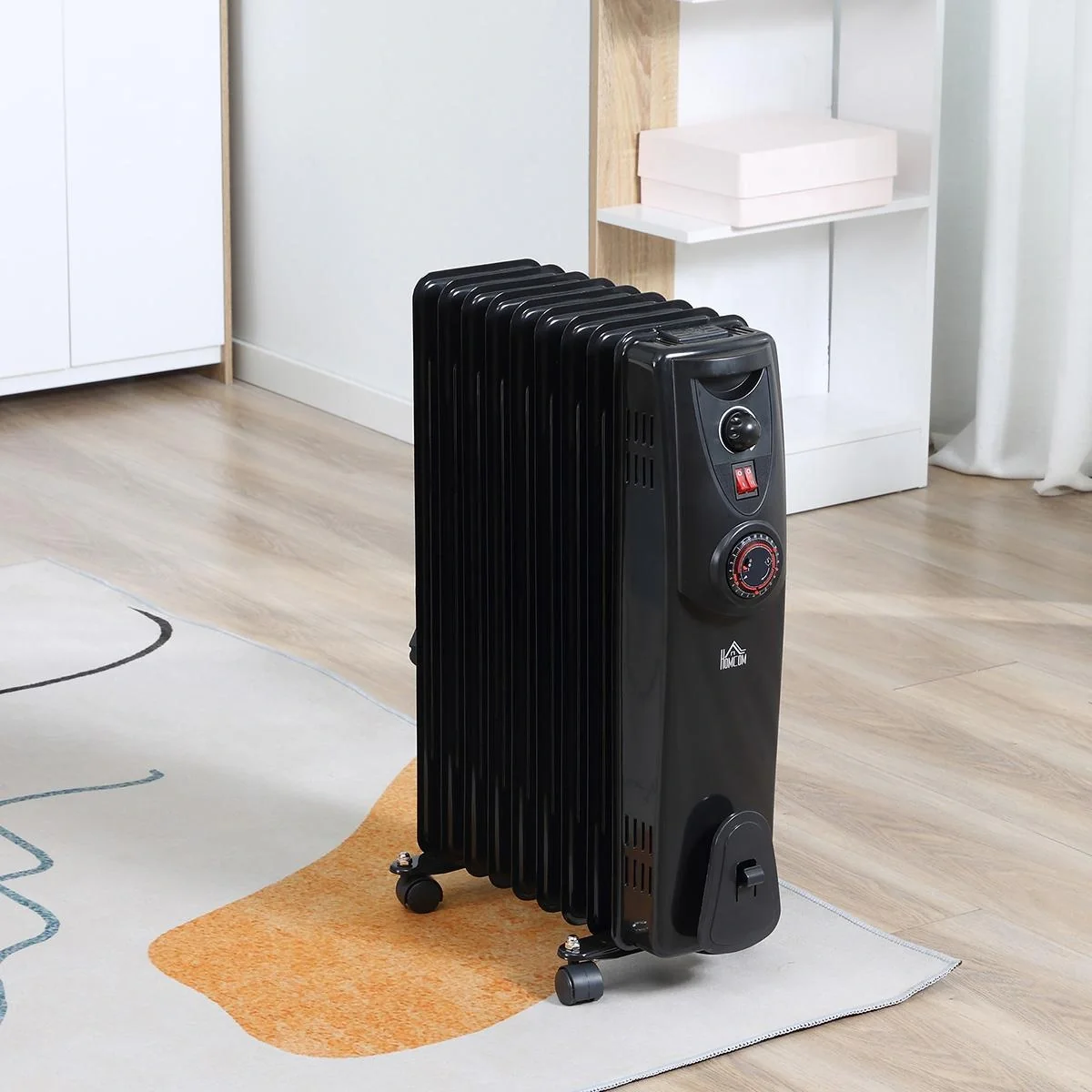 Ölradiator tragbar elektrisch Heizkörper 2000 W 3 Heizstufen 24-Stunden-Timing elektrische Heizung 9 Heizplatten - 3