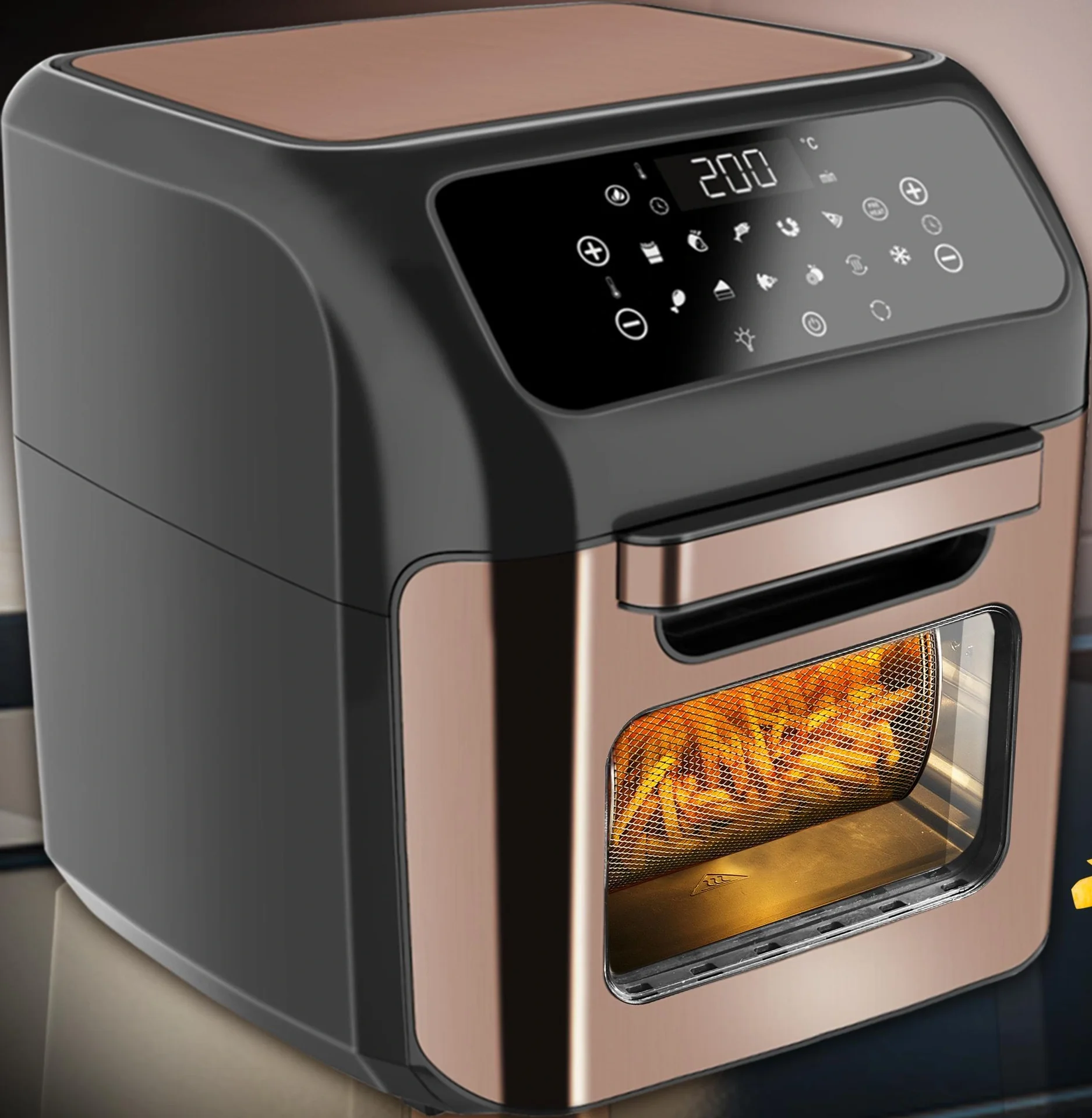 Digitale Heißluftfritteuse XXL mit Grillfunktion, 12 l - 4