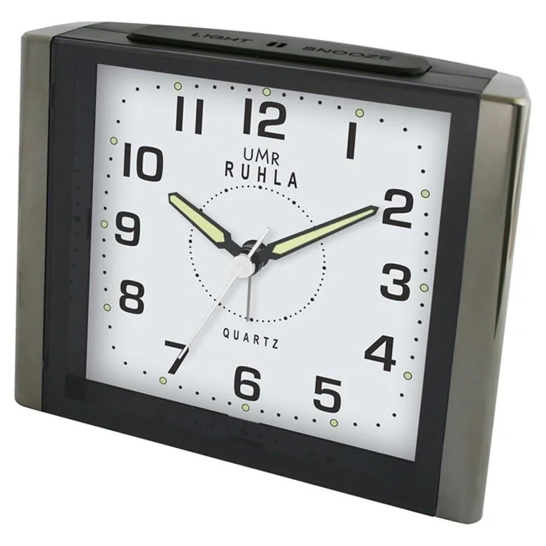 Quarz Wecker mit Cresendo Alarm, grau - 2