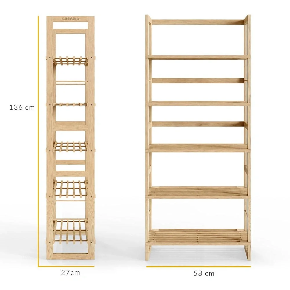 Stehschrank - Holz -135,5 x 58 x 27 cm - 6