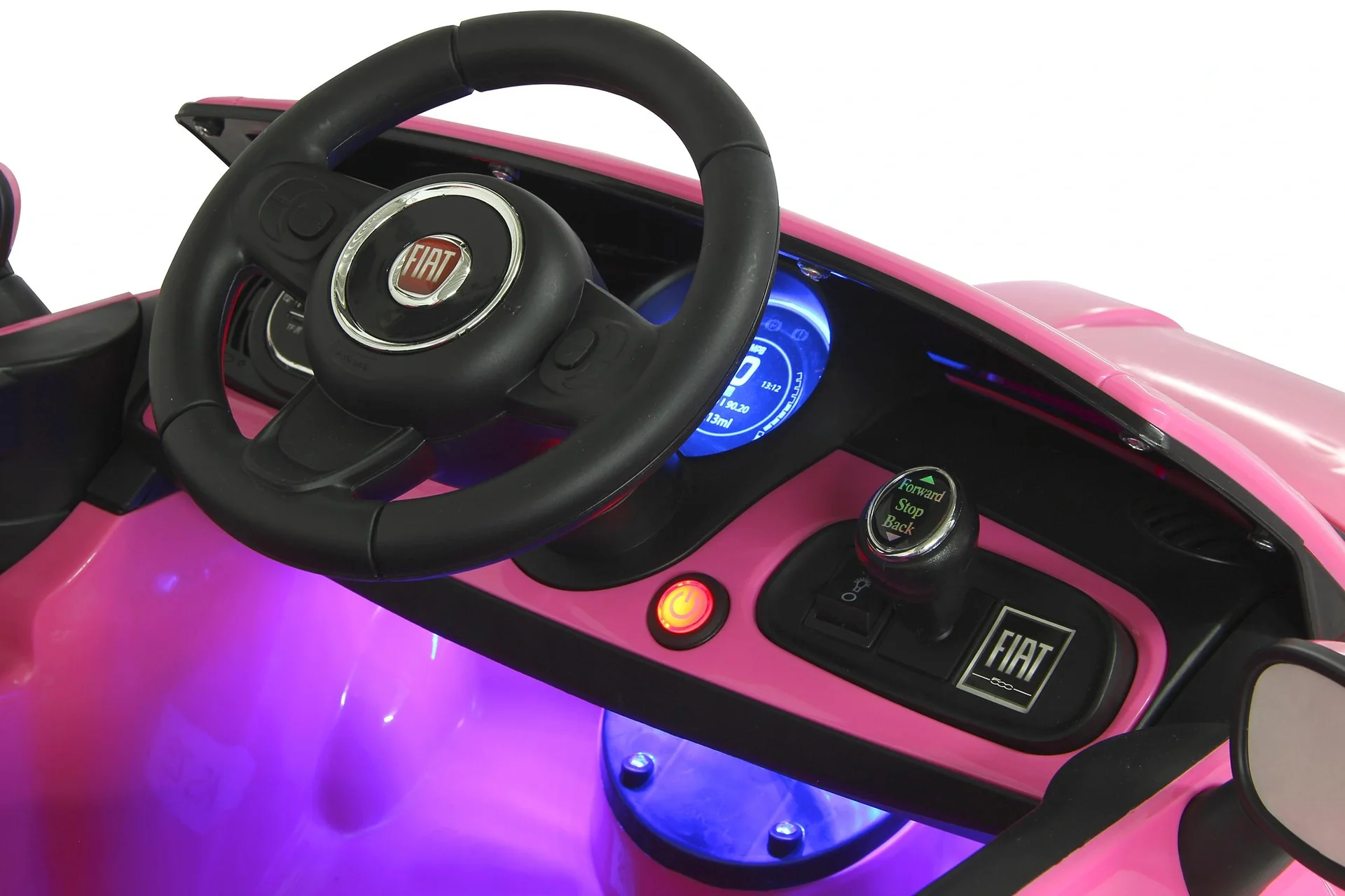 Ride-on Fiat 500 für Kinder, 12 Volt, Pink - 11