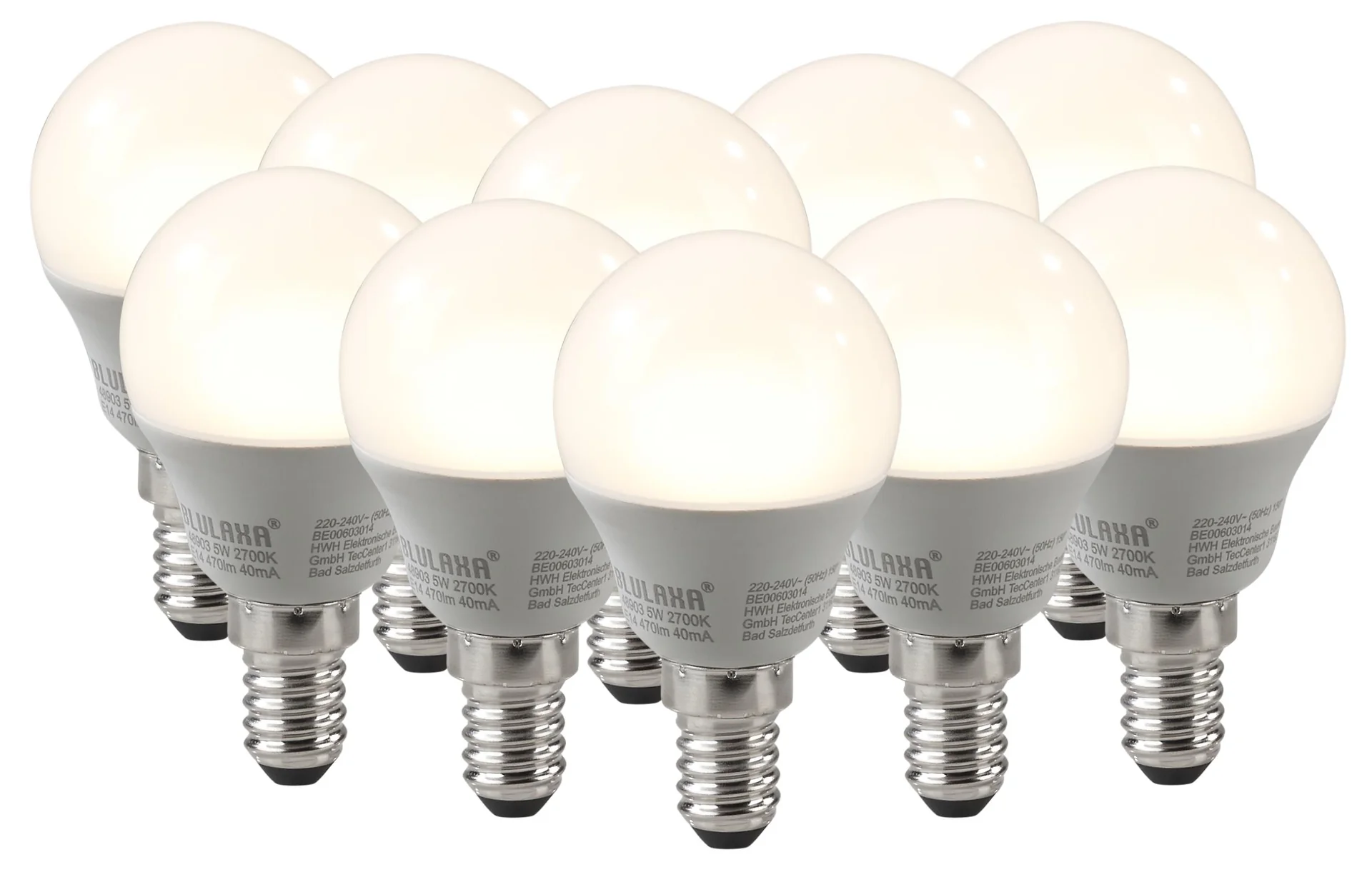 LED Lampe in Mini Globe Form 5W, E14, 470lm, warmweiß - 10 Stück - 3