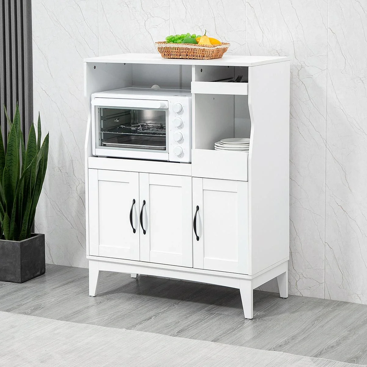 Küchenschrank mit Klappregal 84 cm x 39 cm x 109 cm - 6