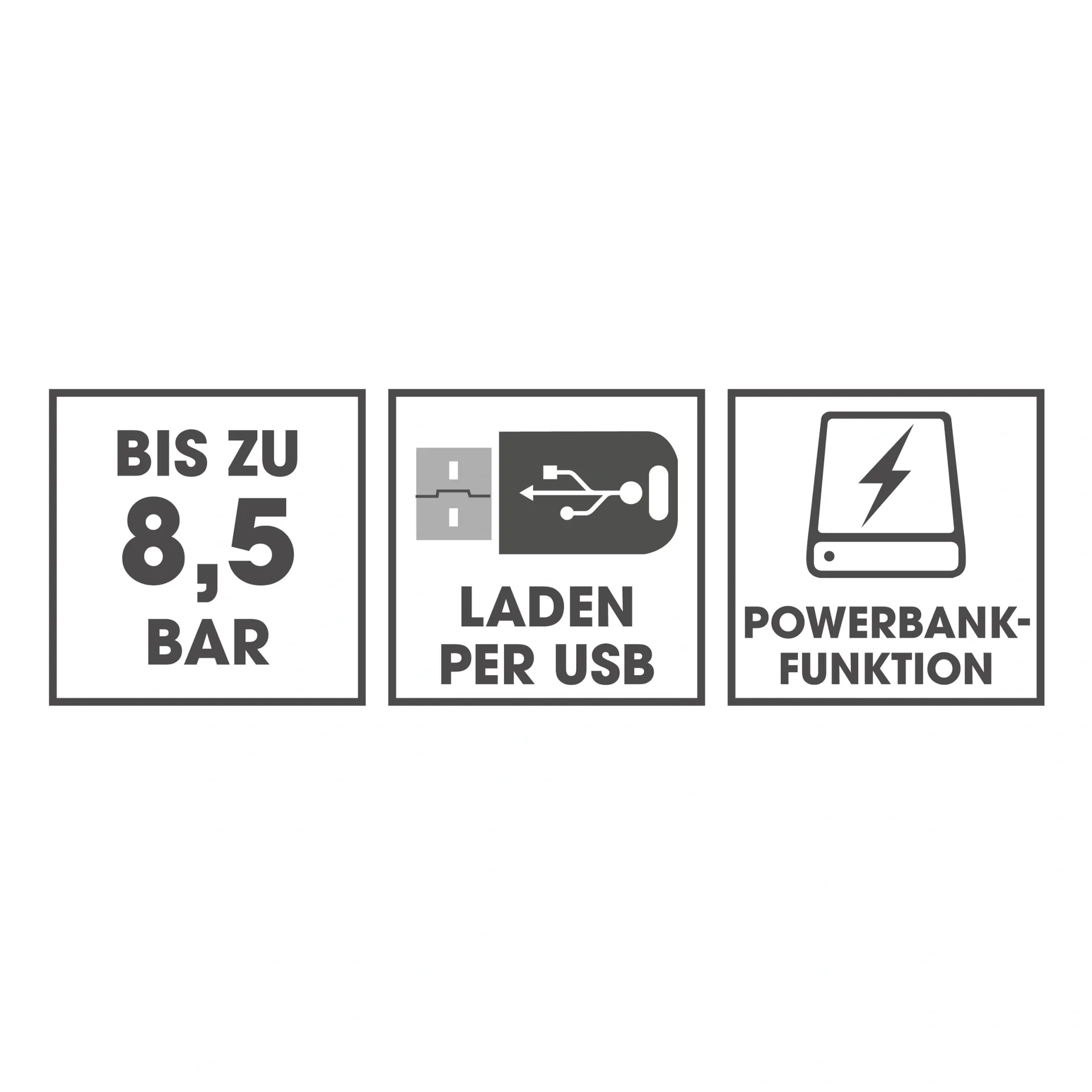 Akku-Handkompressor mit Digital-Display, 12 Volt, schwarz - 12