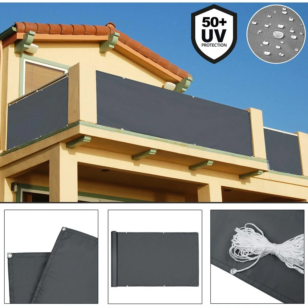 Sichtschutz für Balkon anthrazit 5m - 2
