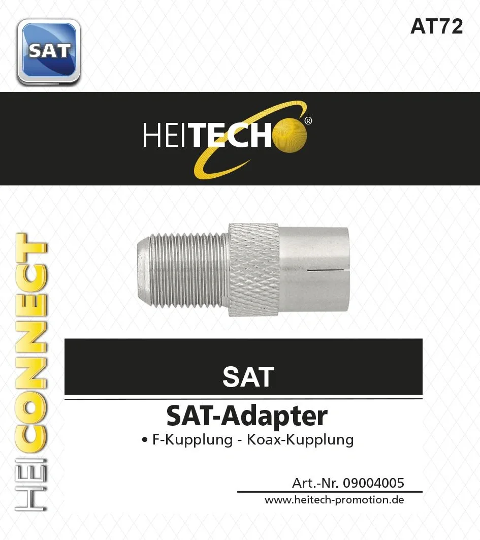 SAT-Adapter F-Kupplung, Koax-Kupplung - 2