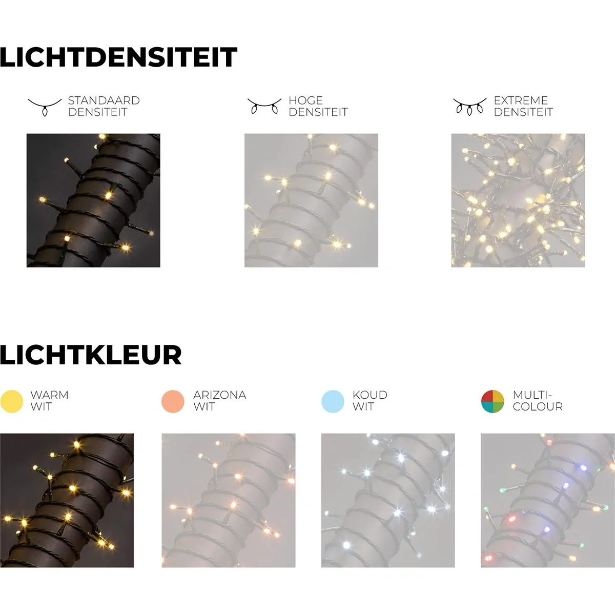 Vellight Weihnachtsbeleuchtung - 12m - 80 LEDs - Warmweiß - Innen & Außen - 6