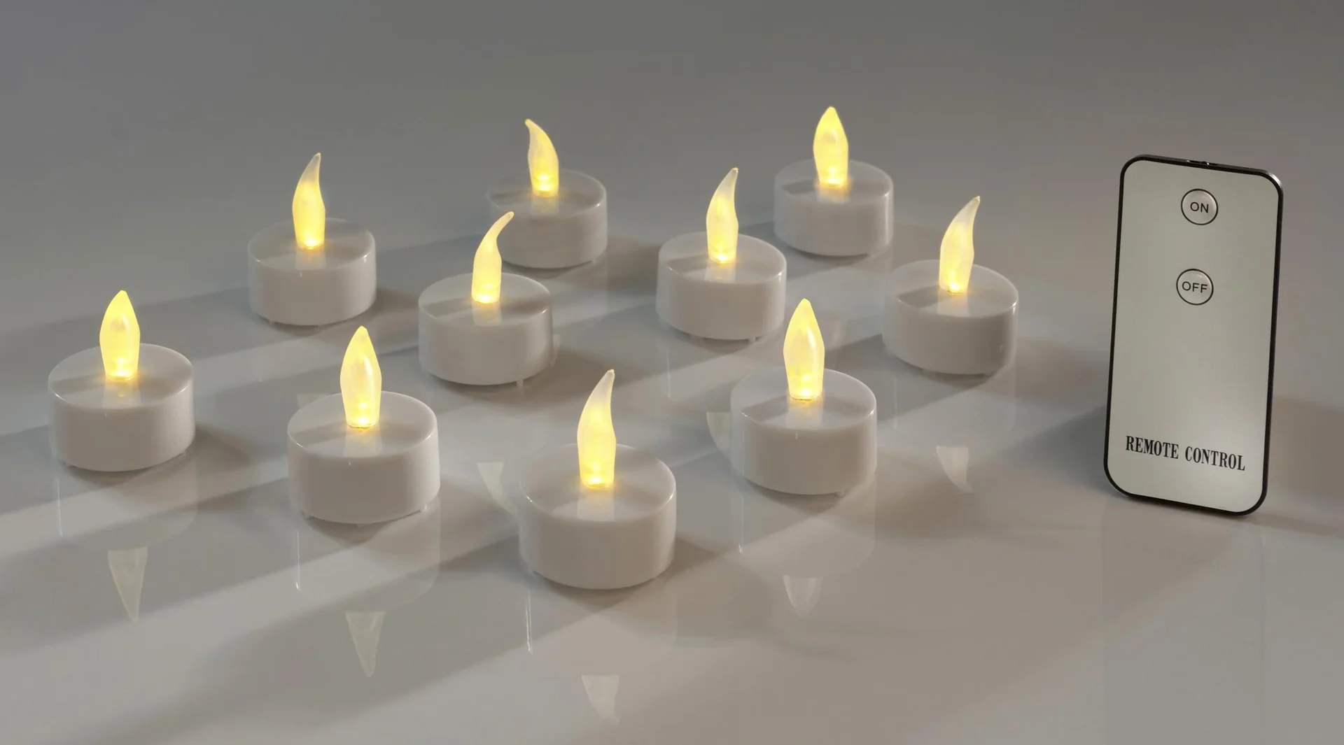 LED Teelichter mit Fernbedienung - 10 Stück - 2