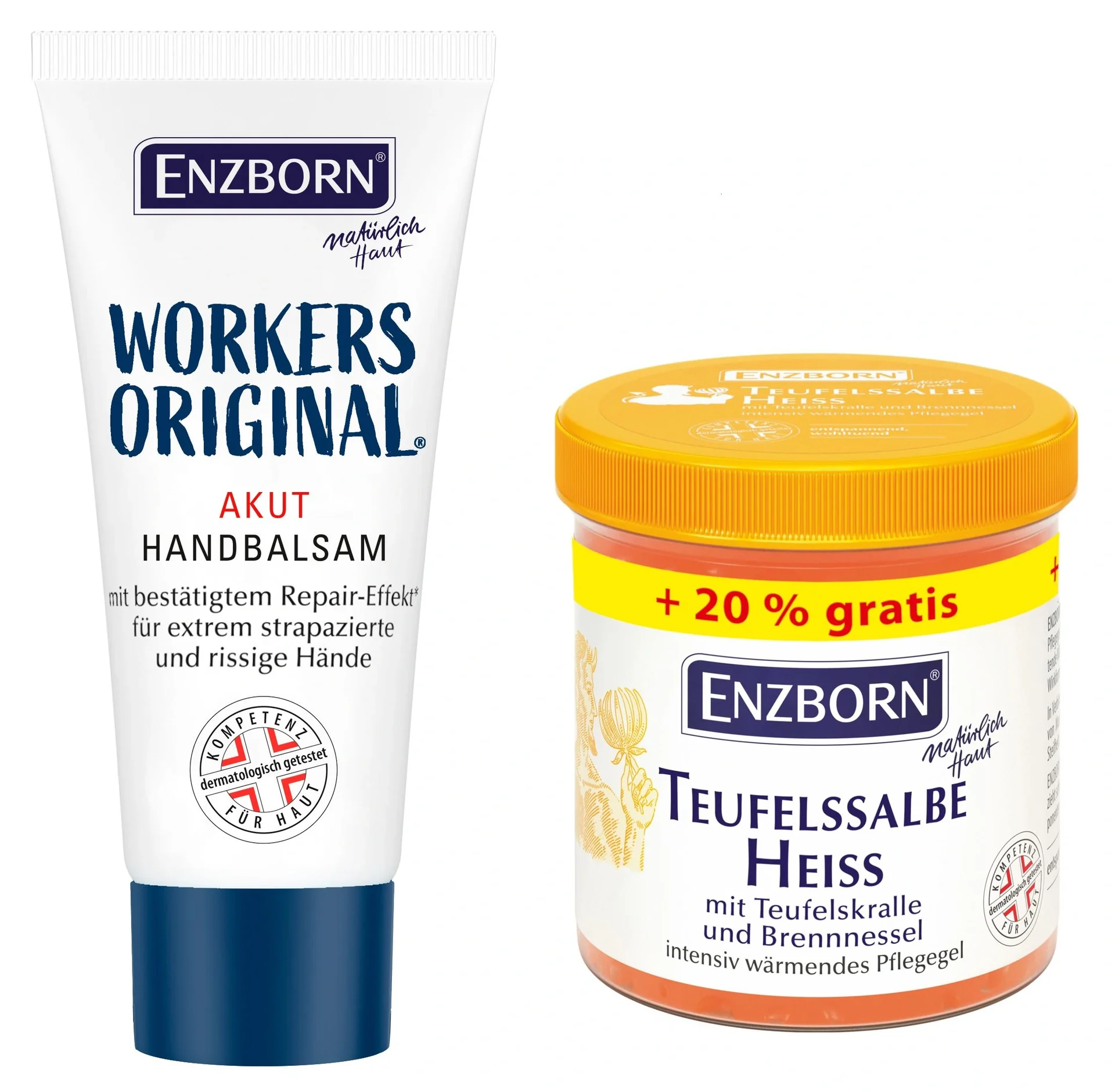 Set Teufelssalbe HEISS, 240 ml, Dose + Probe Workers Original, 10 ml - 2