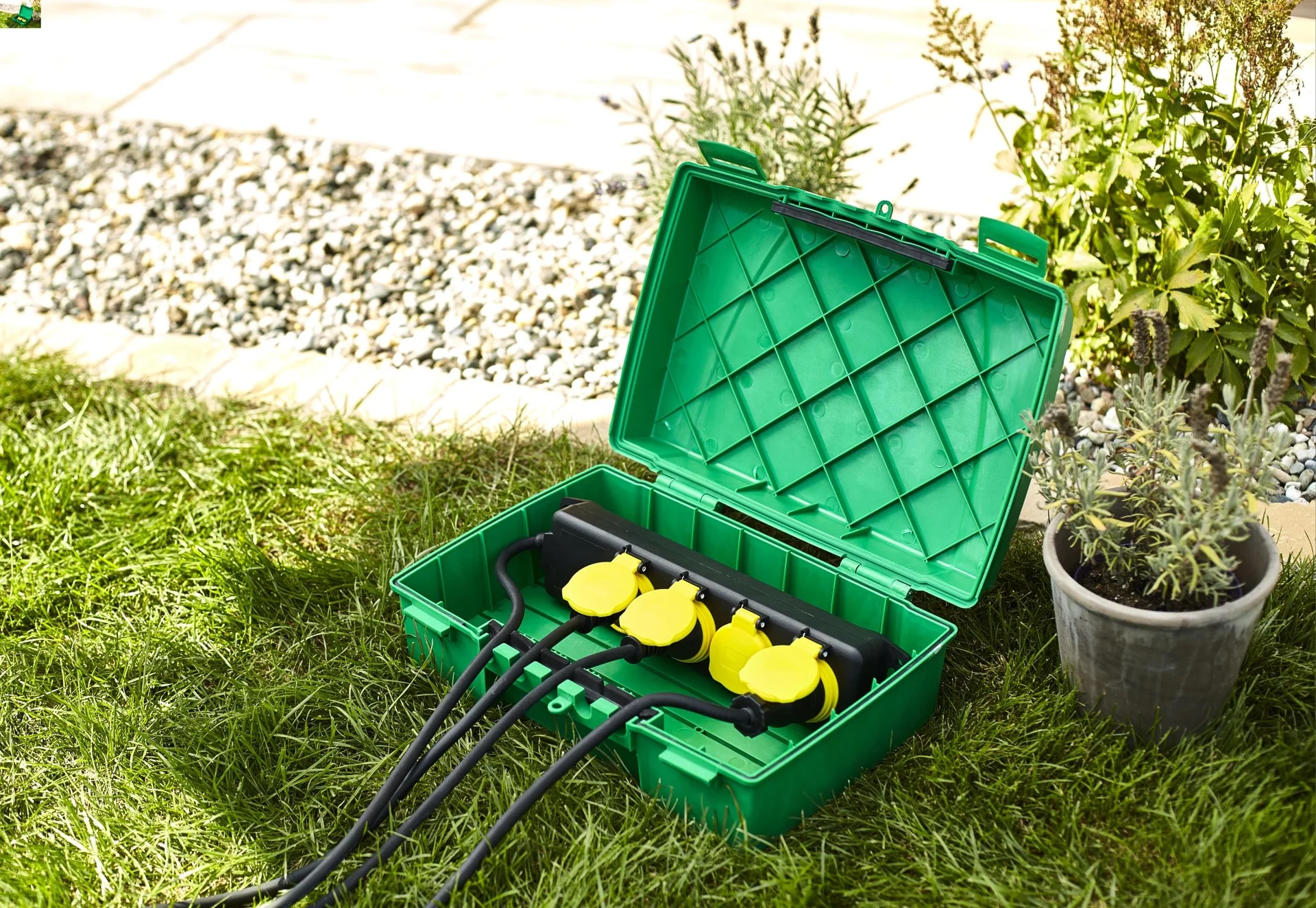 Wetterfeste Verteilerbox IP 55, grün - 7