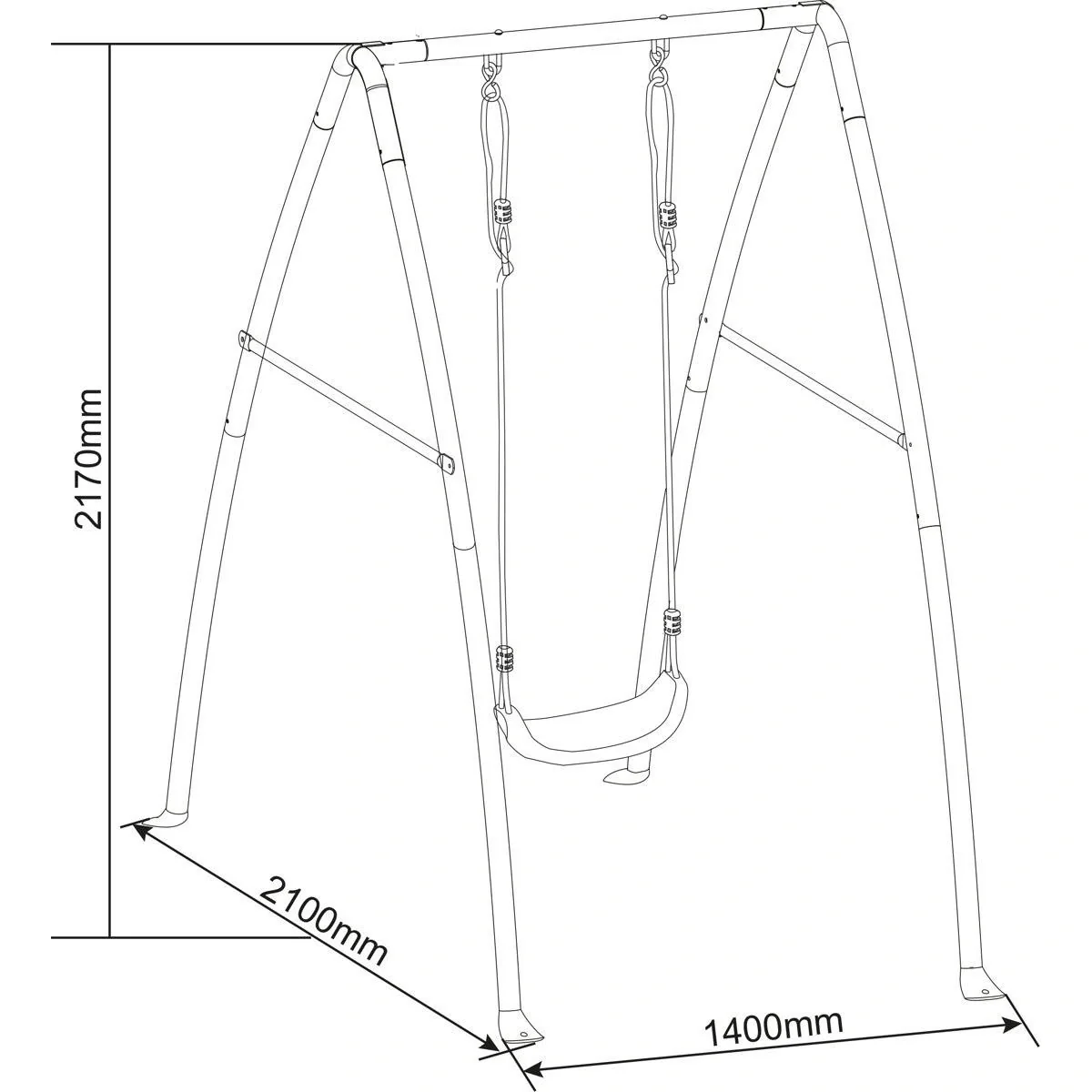 Einzel Metall Schaukel - 7