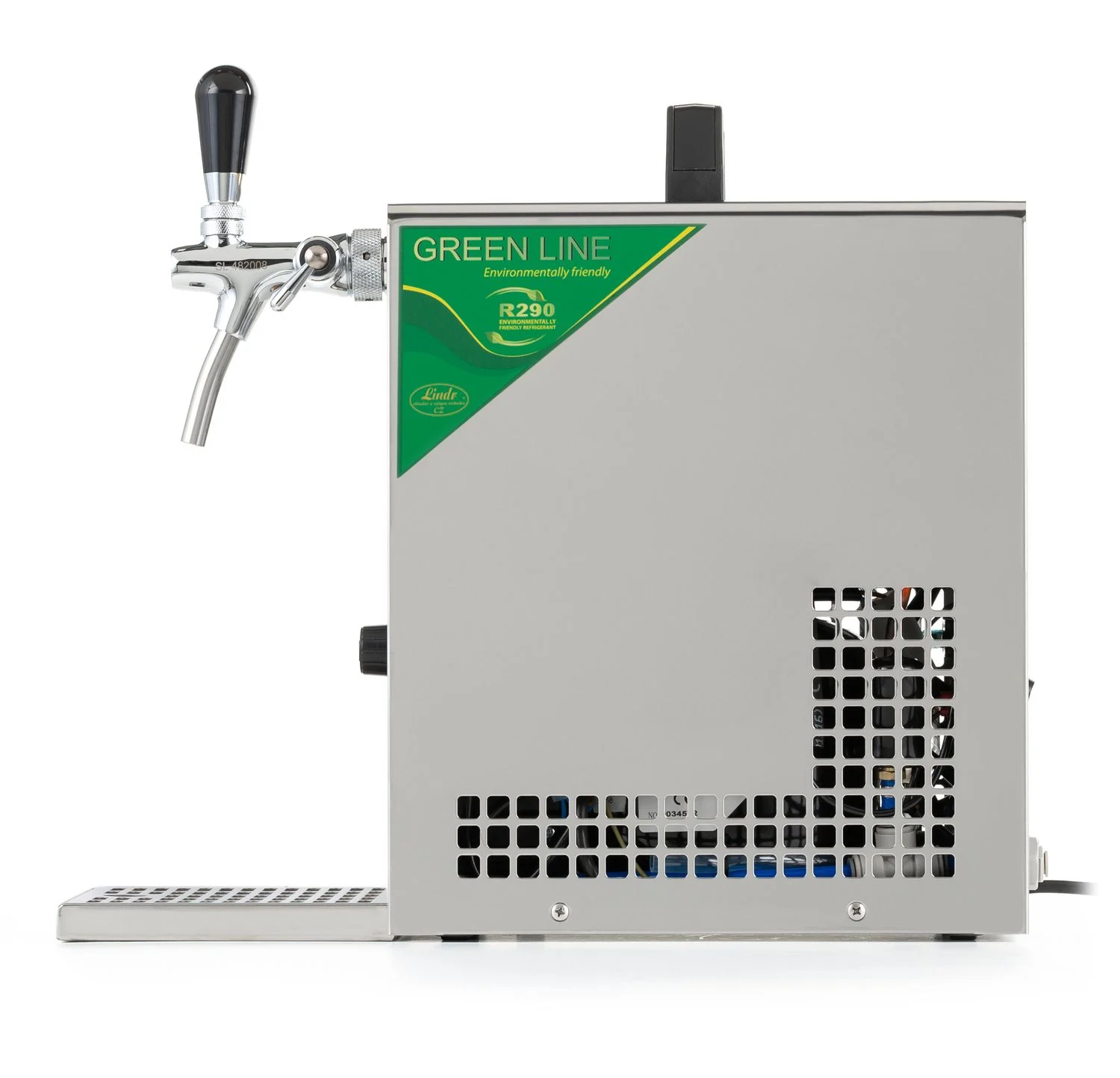 Komplett-Set-Zapfanlage--Bierzapfen-PYGMY-20-K-mit-Membranpumpe--1-leitig-Trockenkuehlgeraet-aus-Edelstahl--25-Liter-h--Green-Line_5.jpg