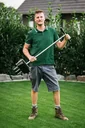 [BONI-6-612000] Rasenspecht, Stahl, 86cm bis 180cm, mit Auffangwanne, 3er Hohlspoon 20mm, anthrazit.webp