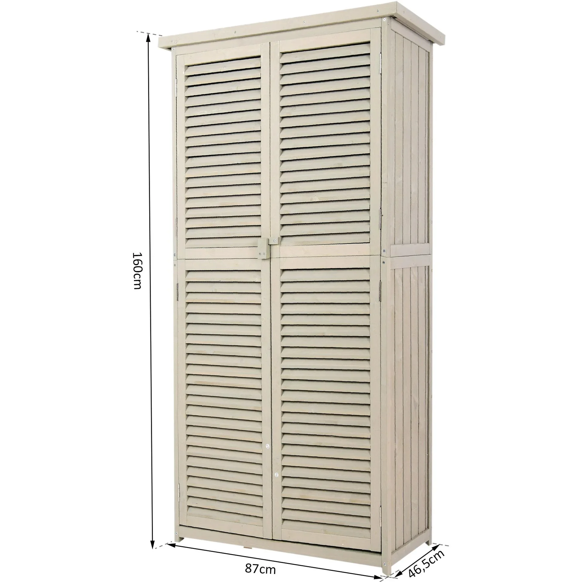Geräteschuppen Gerätehaus Geräteschrank 4 Fächer Grau - 1