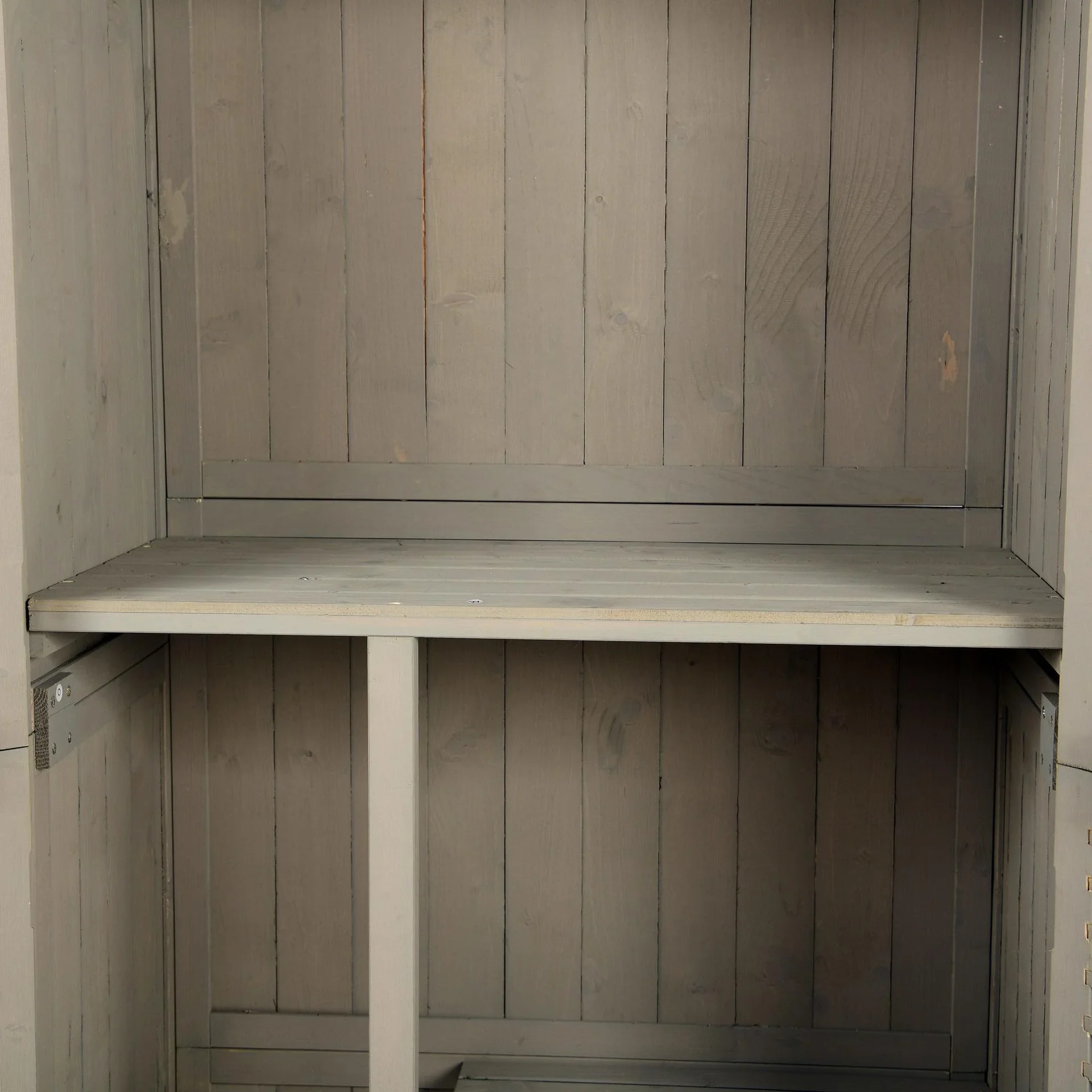 Geräteschuppen Gerätehaus Geräteschrank 4 Fächer Grau - 4