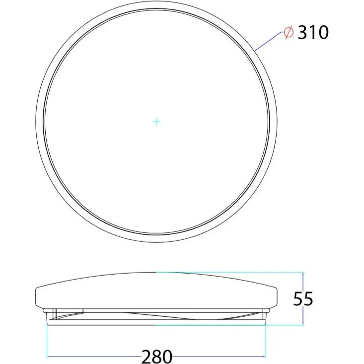 VT-8418-S LED-Deckenleuchte mit Sternenschirm - 18W - 1080 Lumen - 1