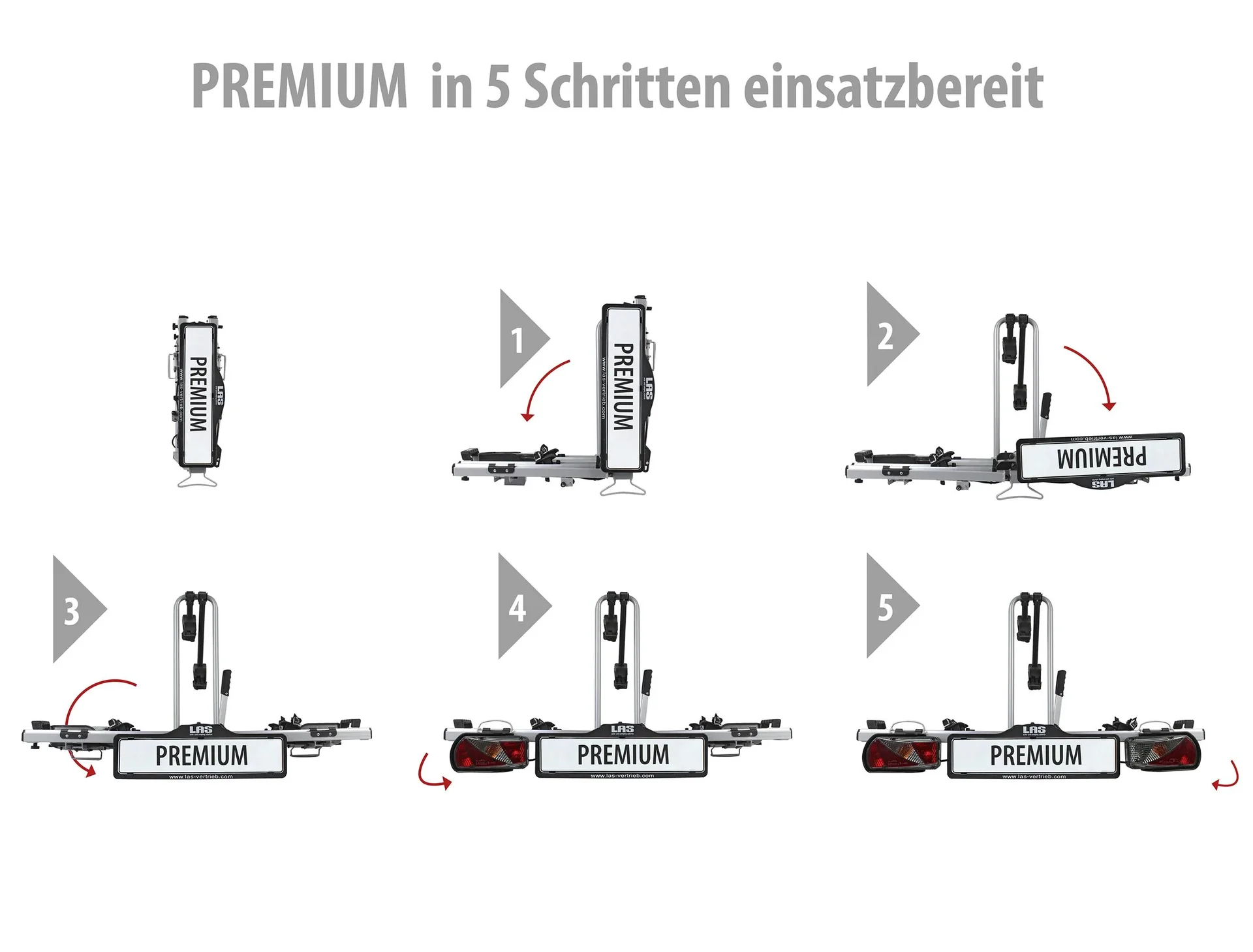 Fahrradträger PREMIUM - komplett vormontiert - 1