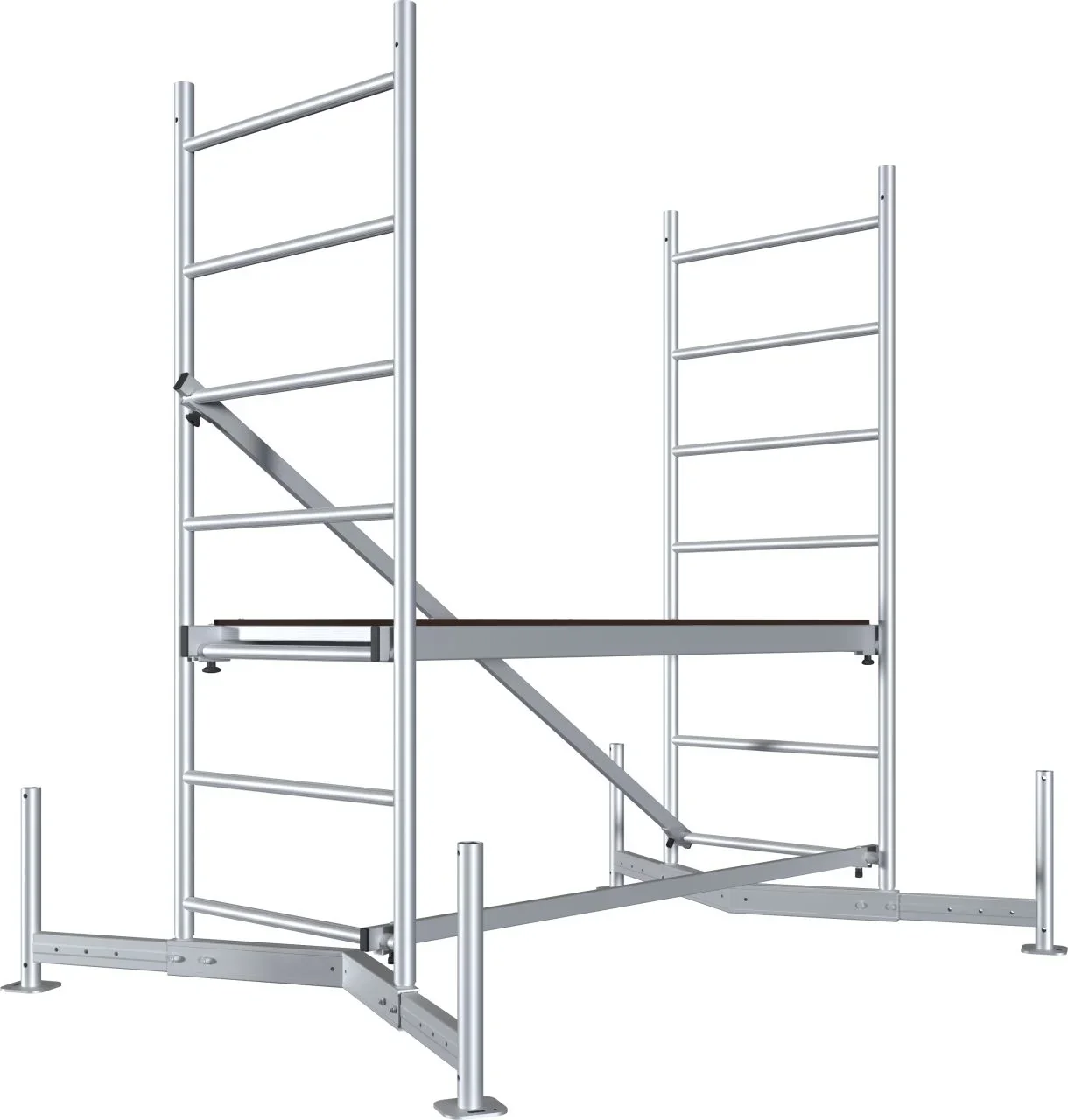 MONTO ClimTec Aluminium-ArbeitsGerüst, Grundgerüst, Arbeitshöhe ca. 3,00 m - 0