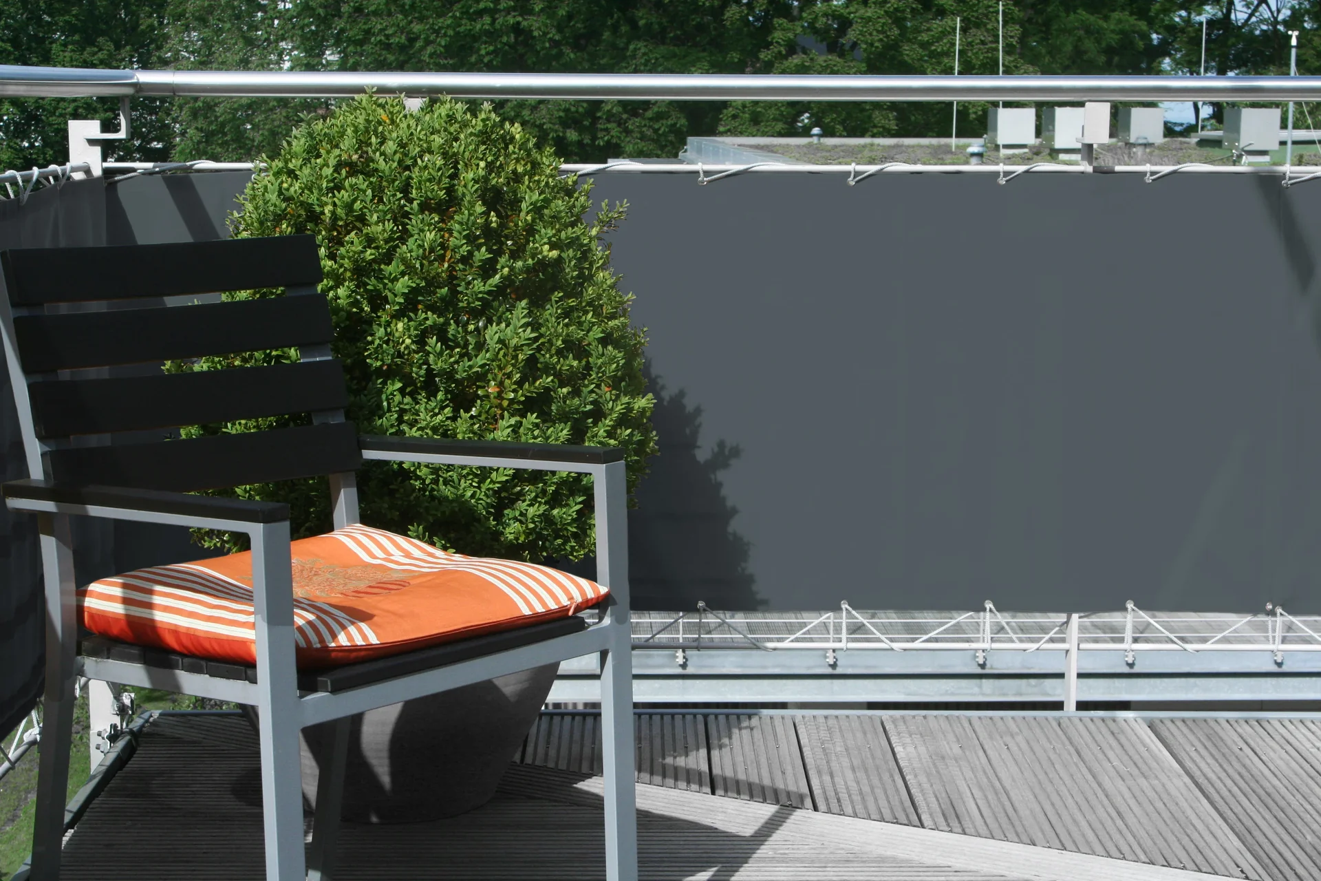 Balkonverkleidung, anthrazit, 75 x 300 cm - 0