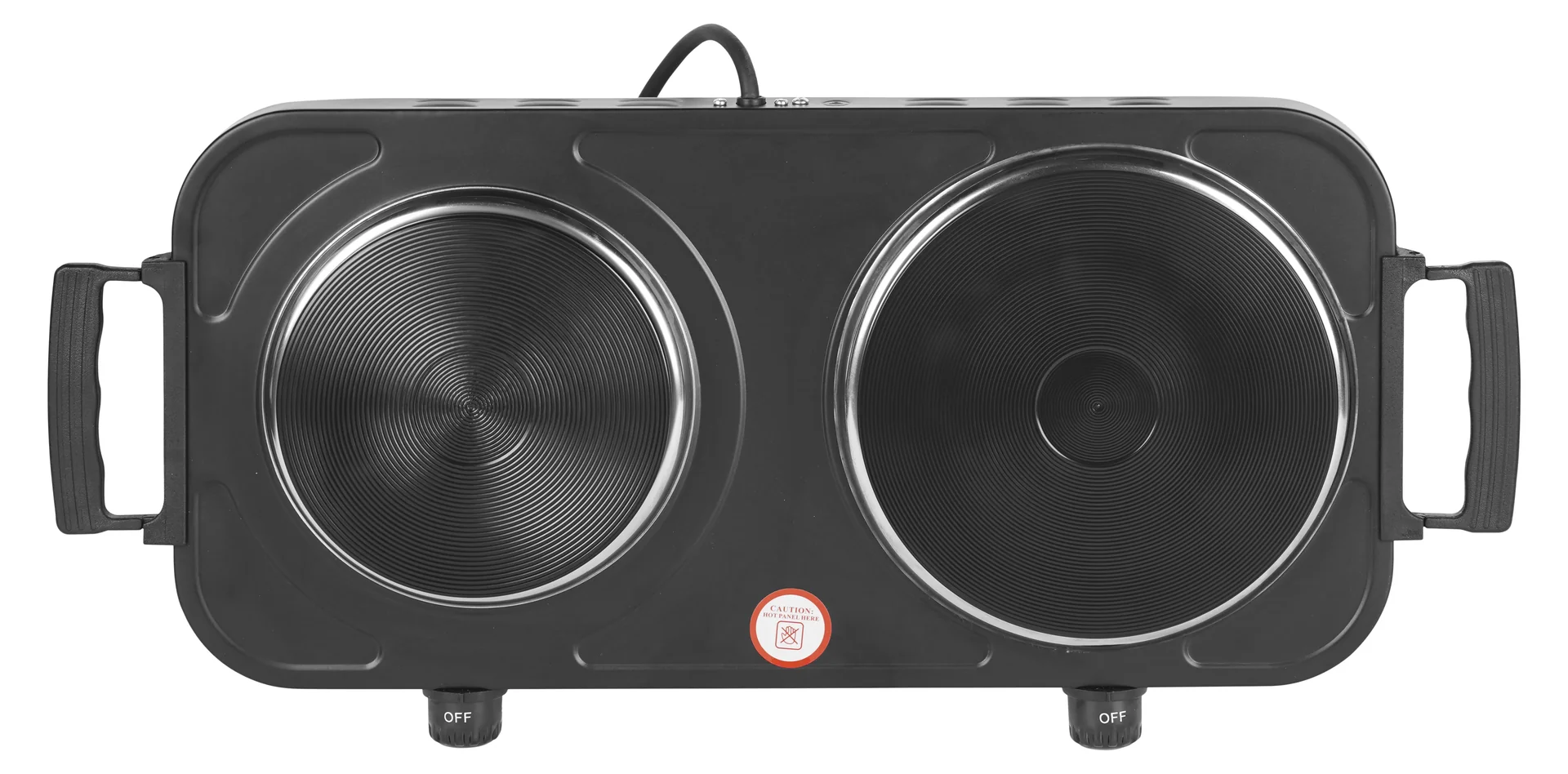 Doppelkochplatte 2000 Watt, schwarz - 1