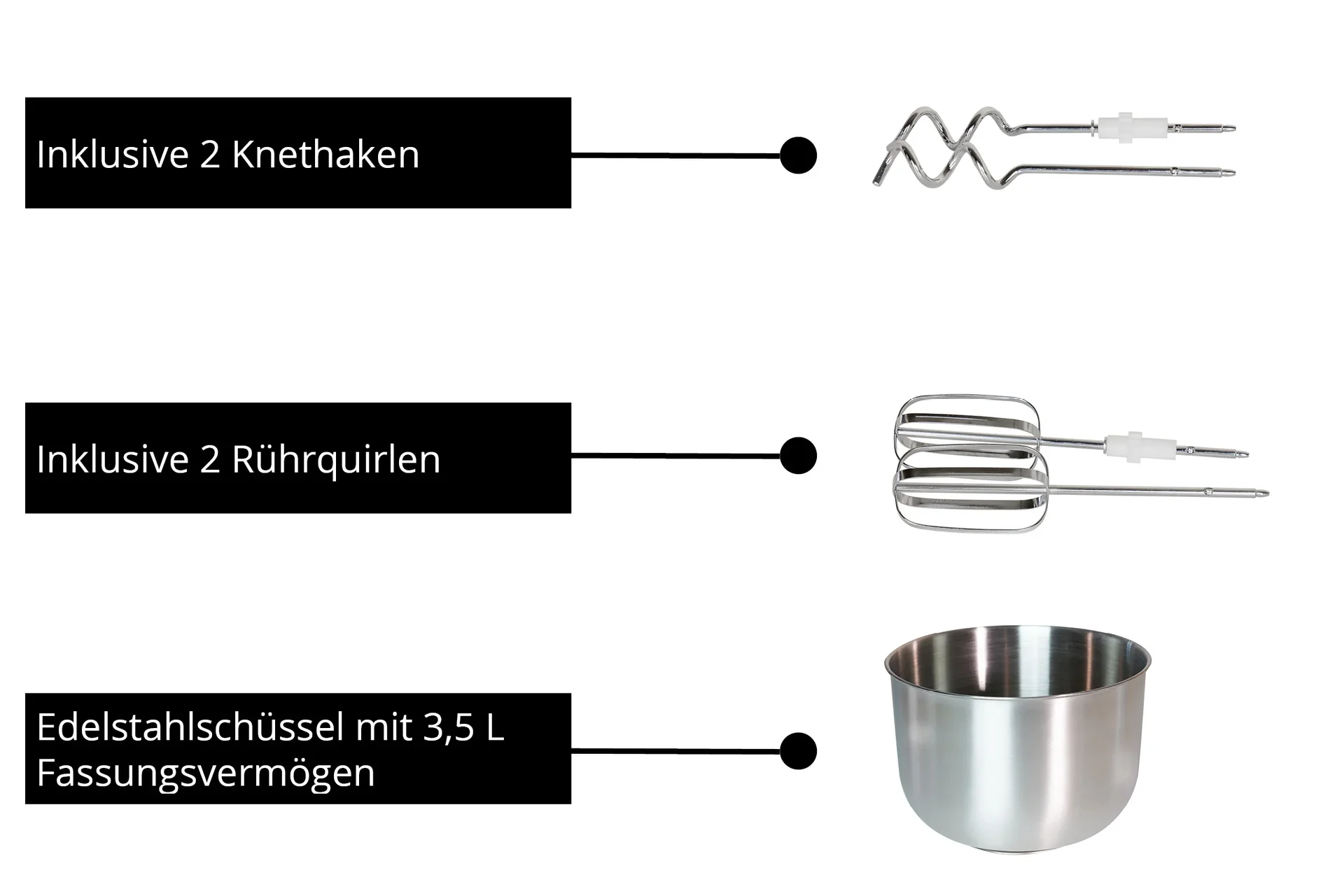 Handmixer mit Rührschüssel Hannah - 5