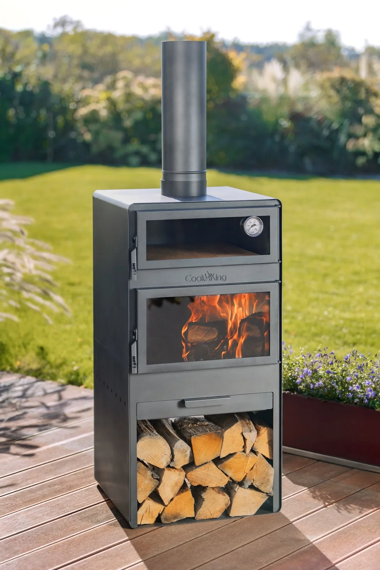 Terrassenofen Vento Plus, inklusive Pizzaofen - 4