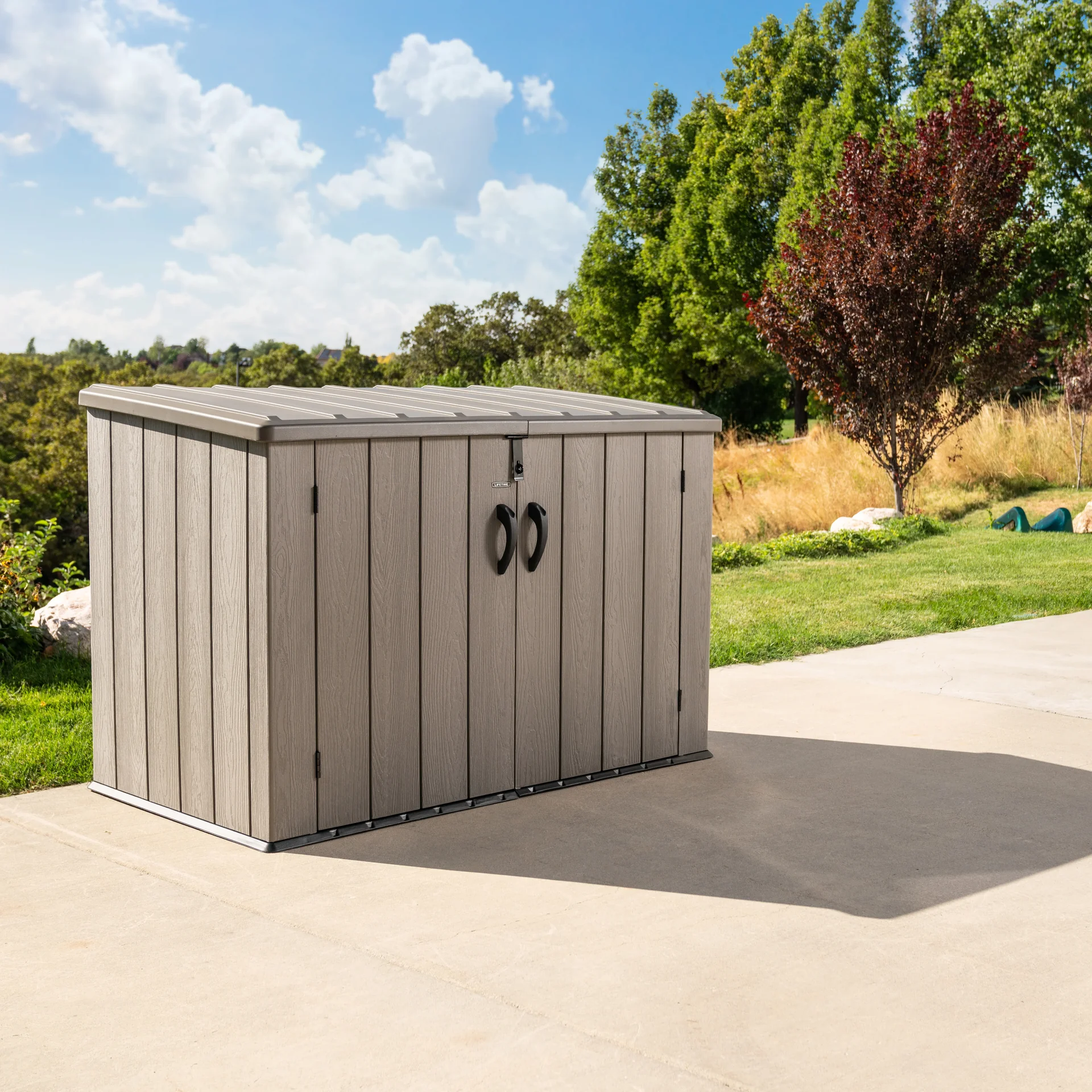 Mülltonnenbox grau/braun - 8