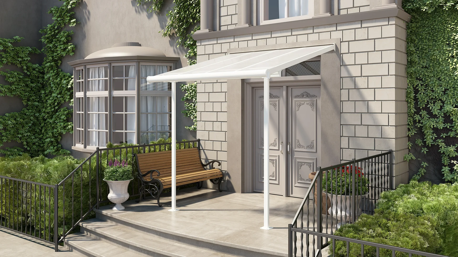 Terrassendach Sierra 230 x 230 cm weiß - 8