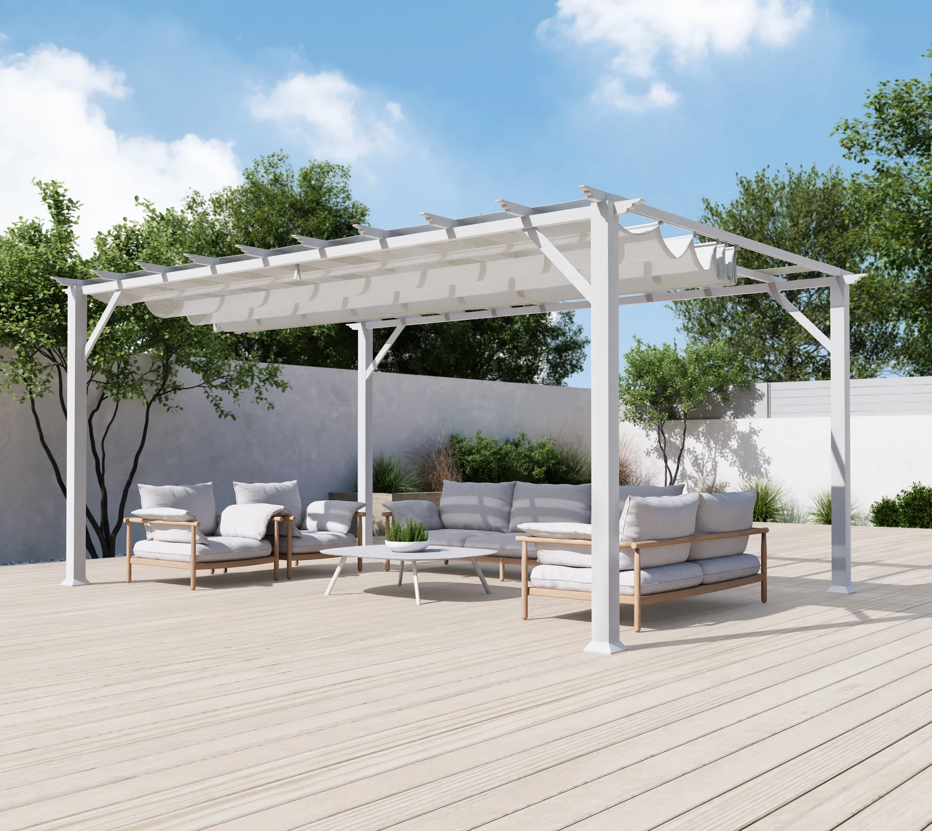 Pergola Florenz 11 x 16, weiß - 1