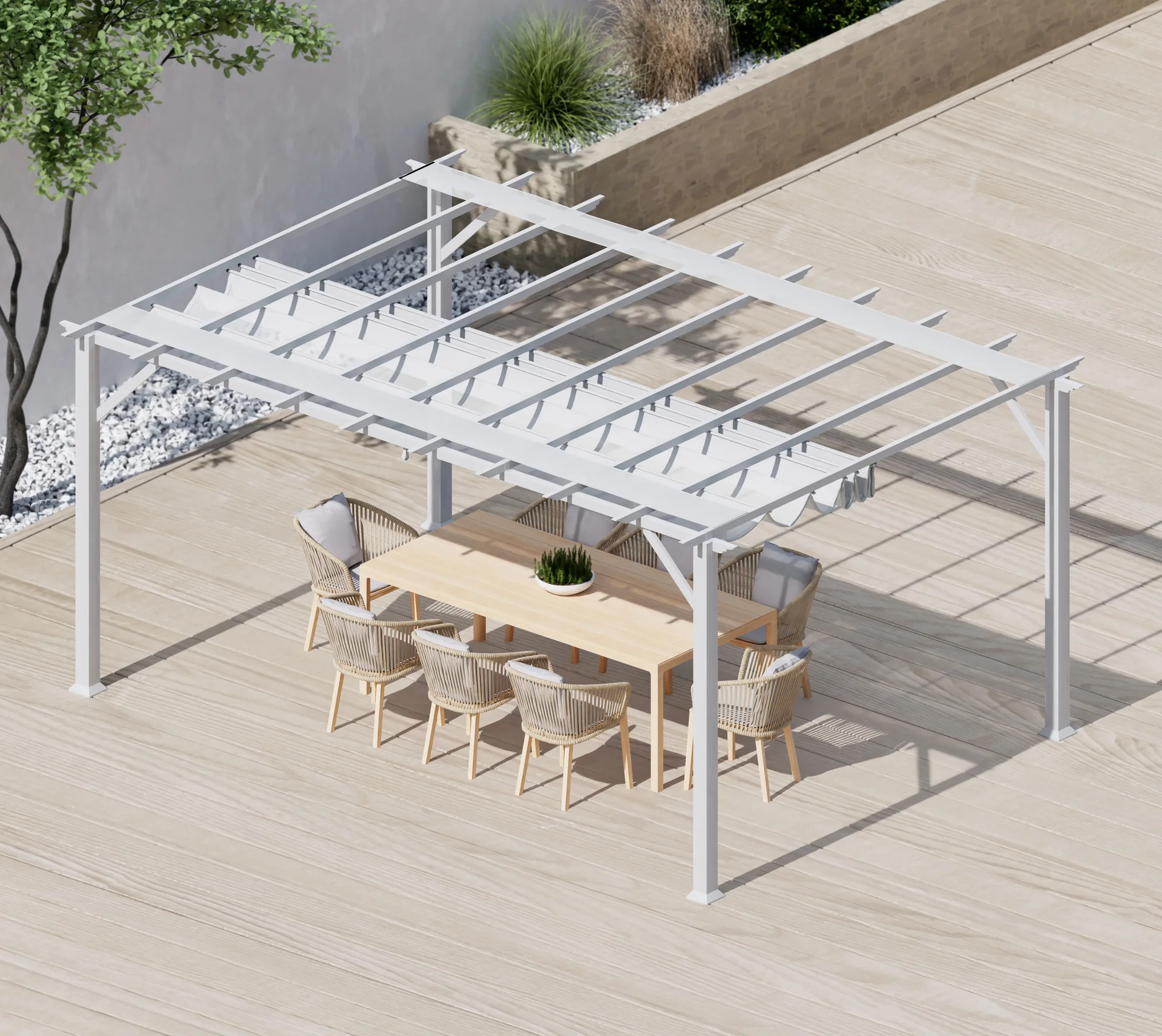Pergola Florenz 11 x 16, weiß - 3