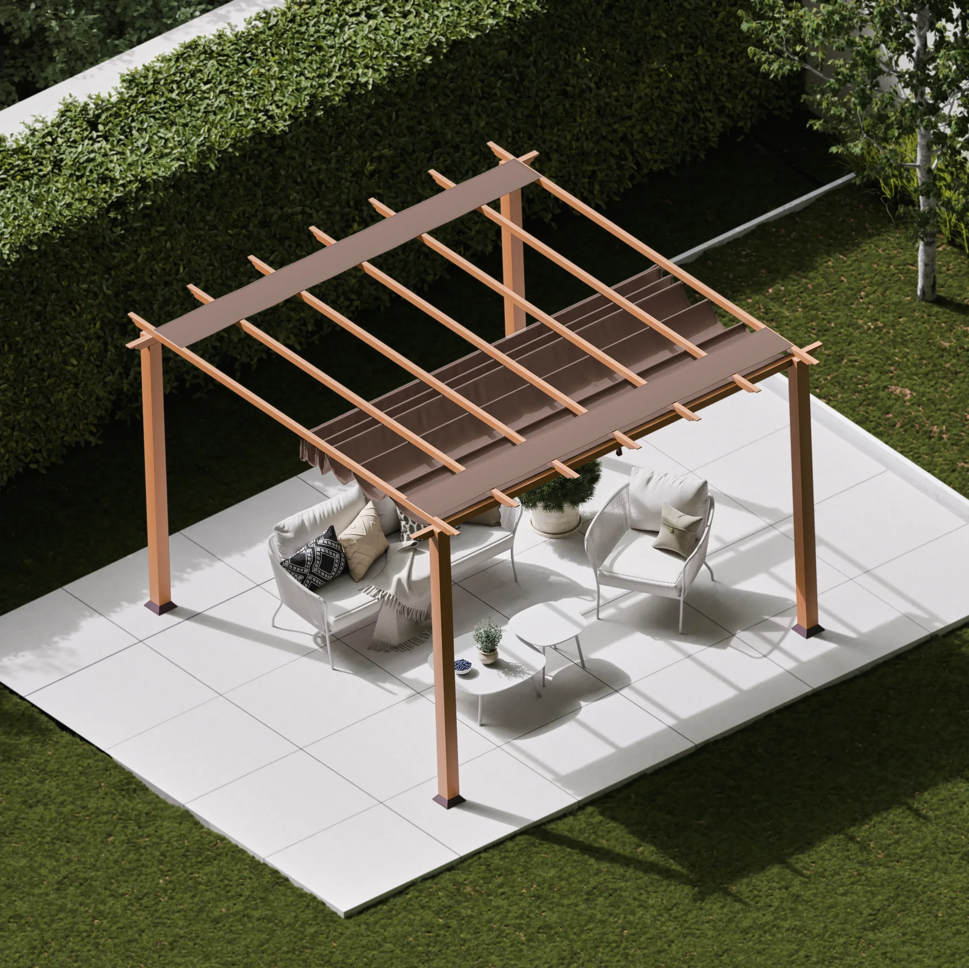 Pergola Florida 11 x 11,  Holzoptik - 3
