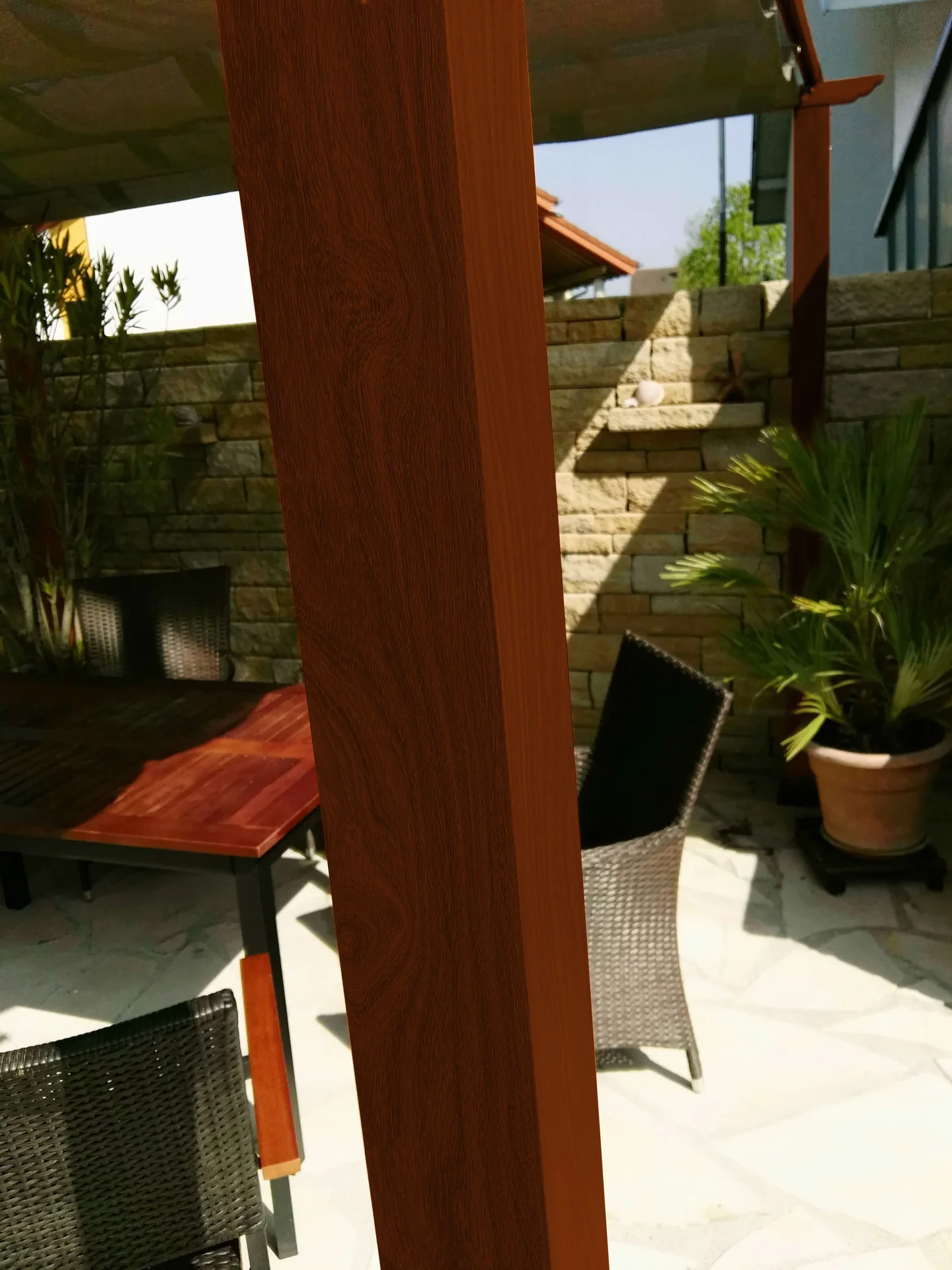 Pergola Florida 11 x 11, dunkelbraun - 4