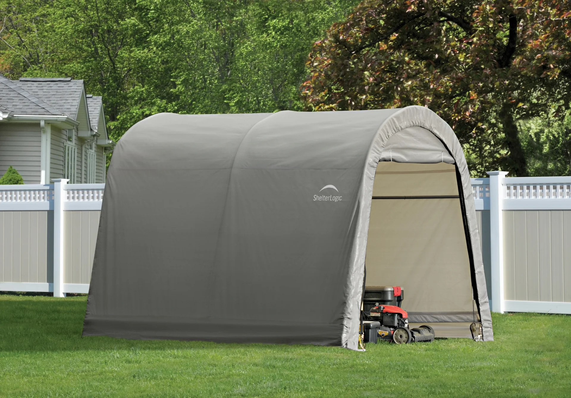 Gerätehaus Shed-in-a-Box 9 m², Roundtop, grau - 3