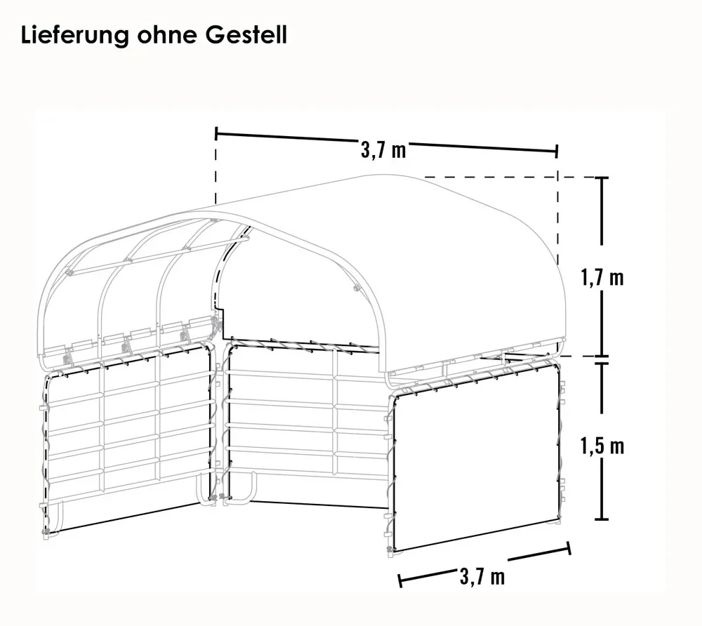 Planenset für Stahlgestell (passend zu SL51523) - 2