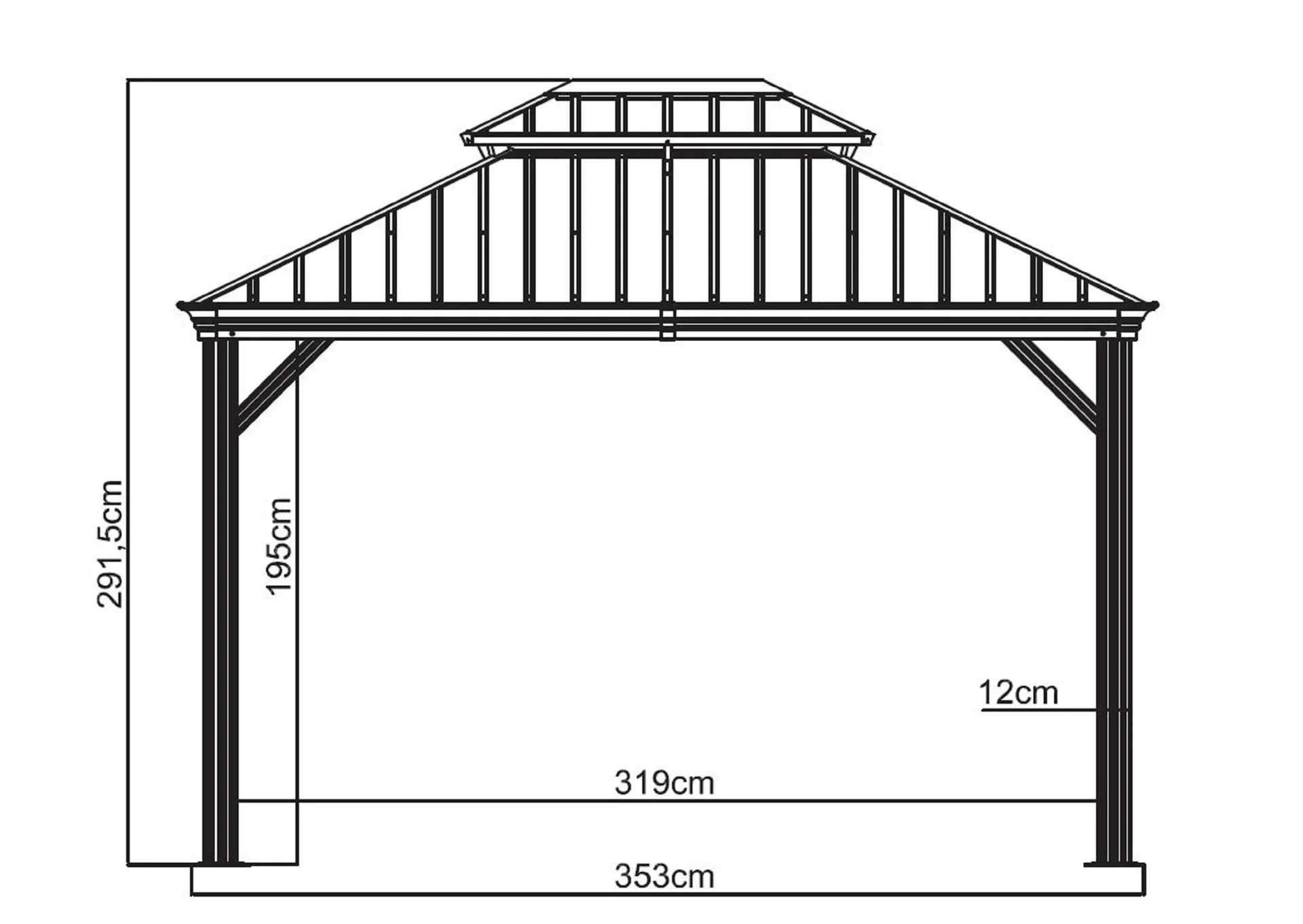 Pavillon Messina 10x12 champagner - 10