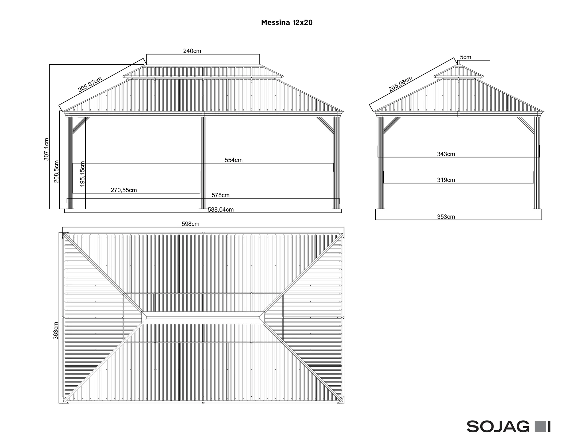 Pavillon Messina 12x20 - 9