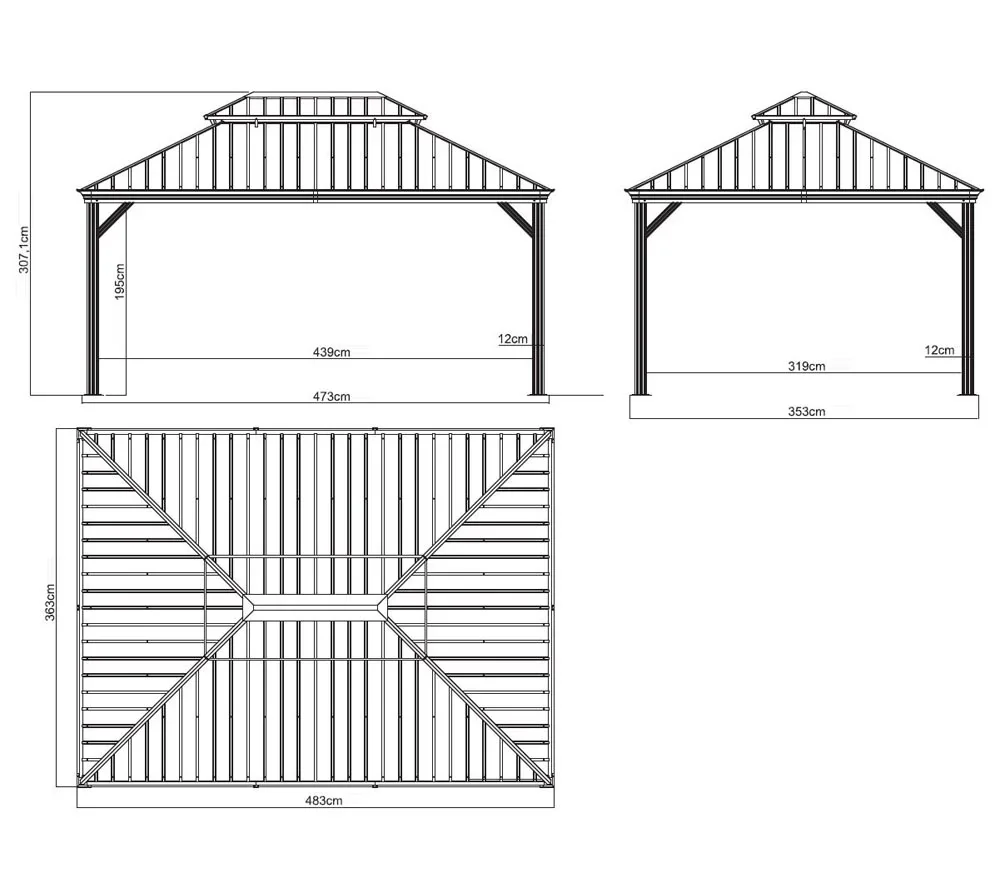 Pavillon Messina 12x16 champagner - 3