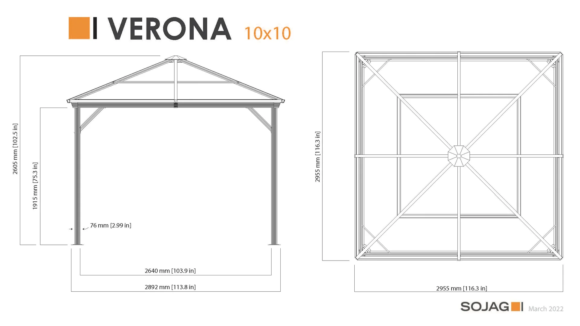 Pavillon Verona 10x10 - 2