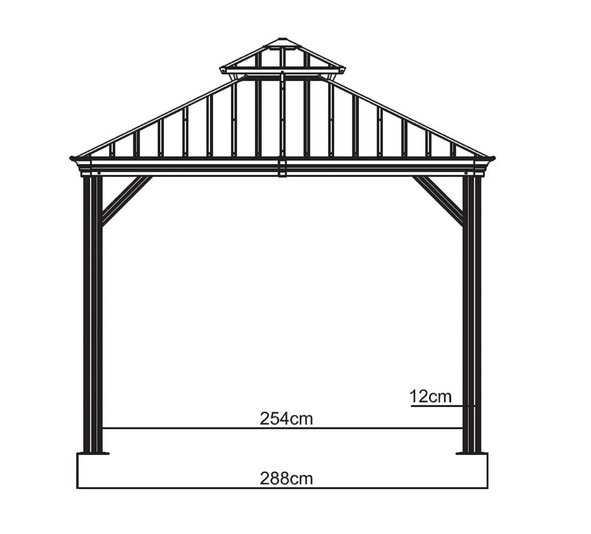 Vorhang-Set passend zum Pavillon Messina 10x12 champagner - 1