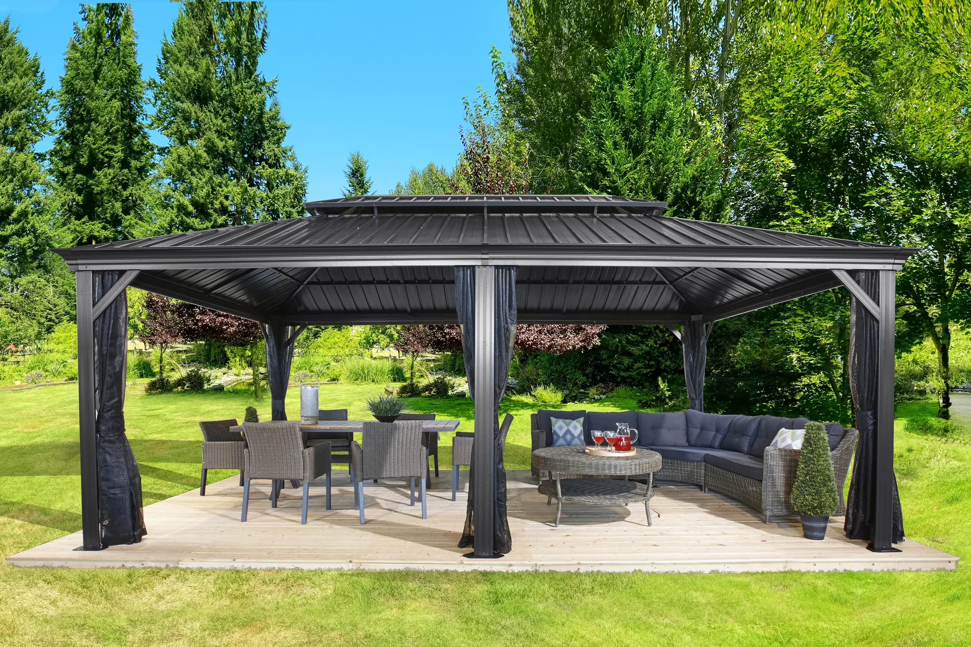 Vorhang-Set passend zum Pavillon Messina 12x20 - 10