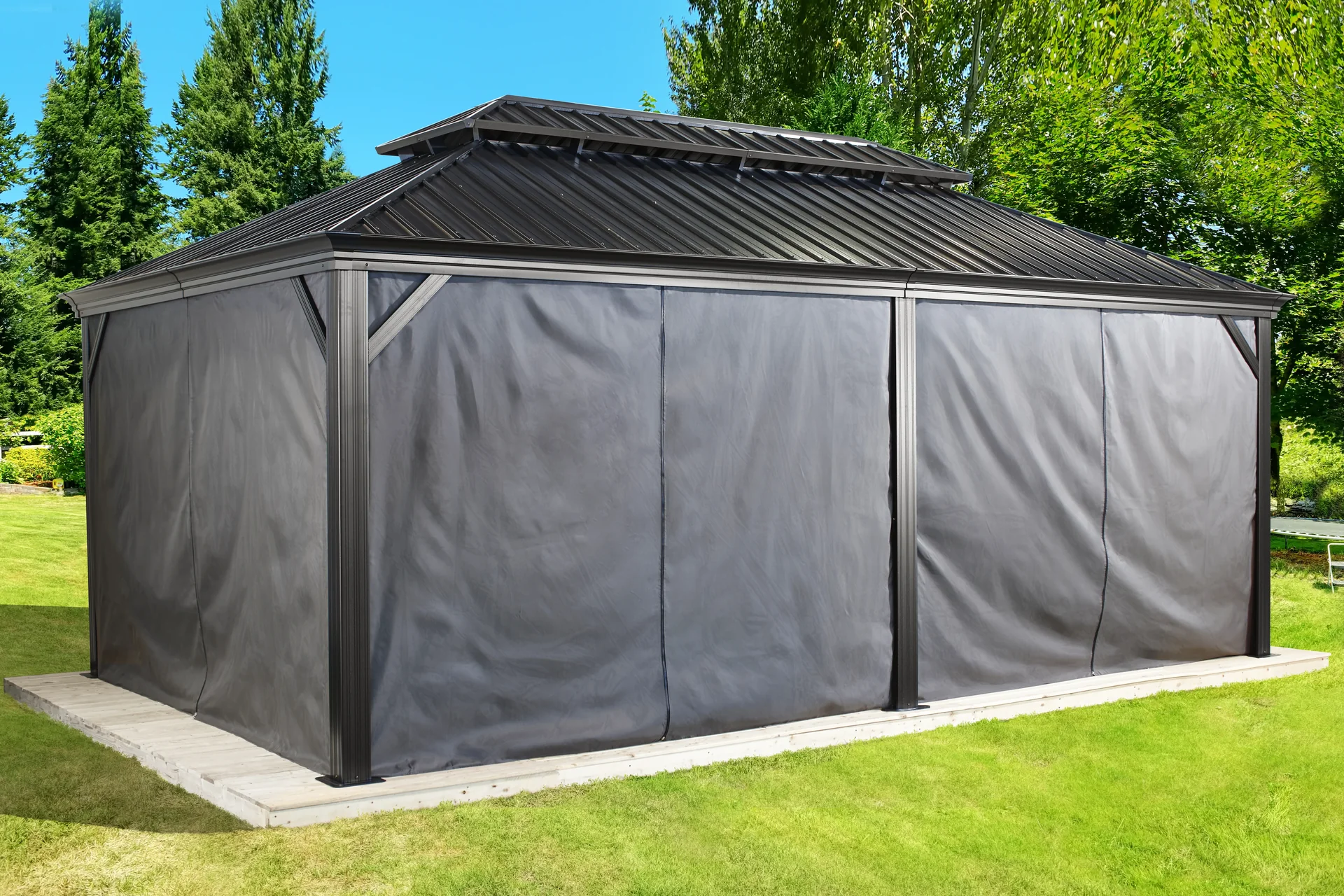 Vorhang-Set passend zum Pavillon Messina 12x20 - 12