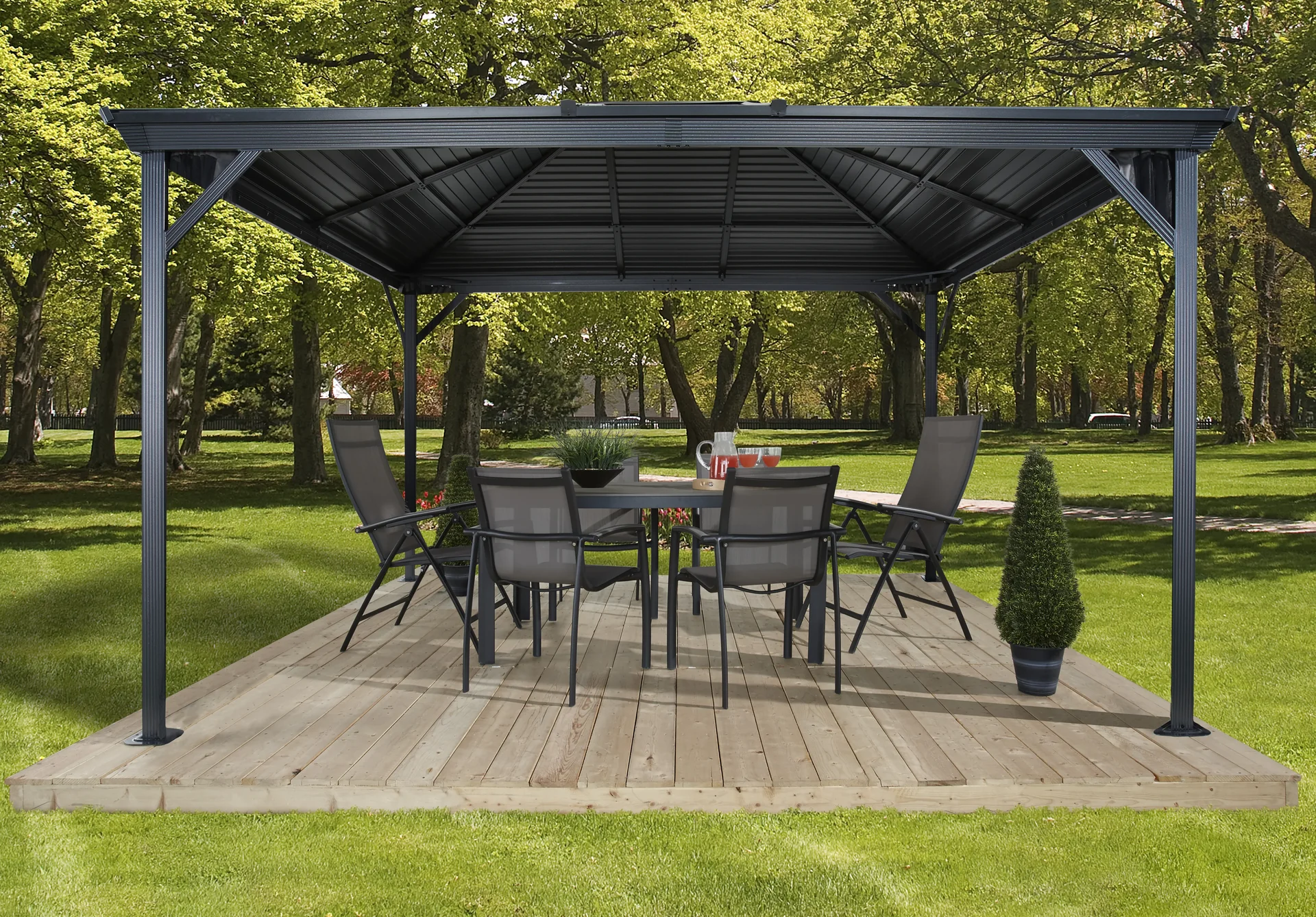 Vorhang-Set passend zum Pavillon Ventura 10x10 - 2