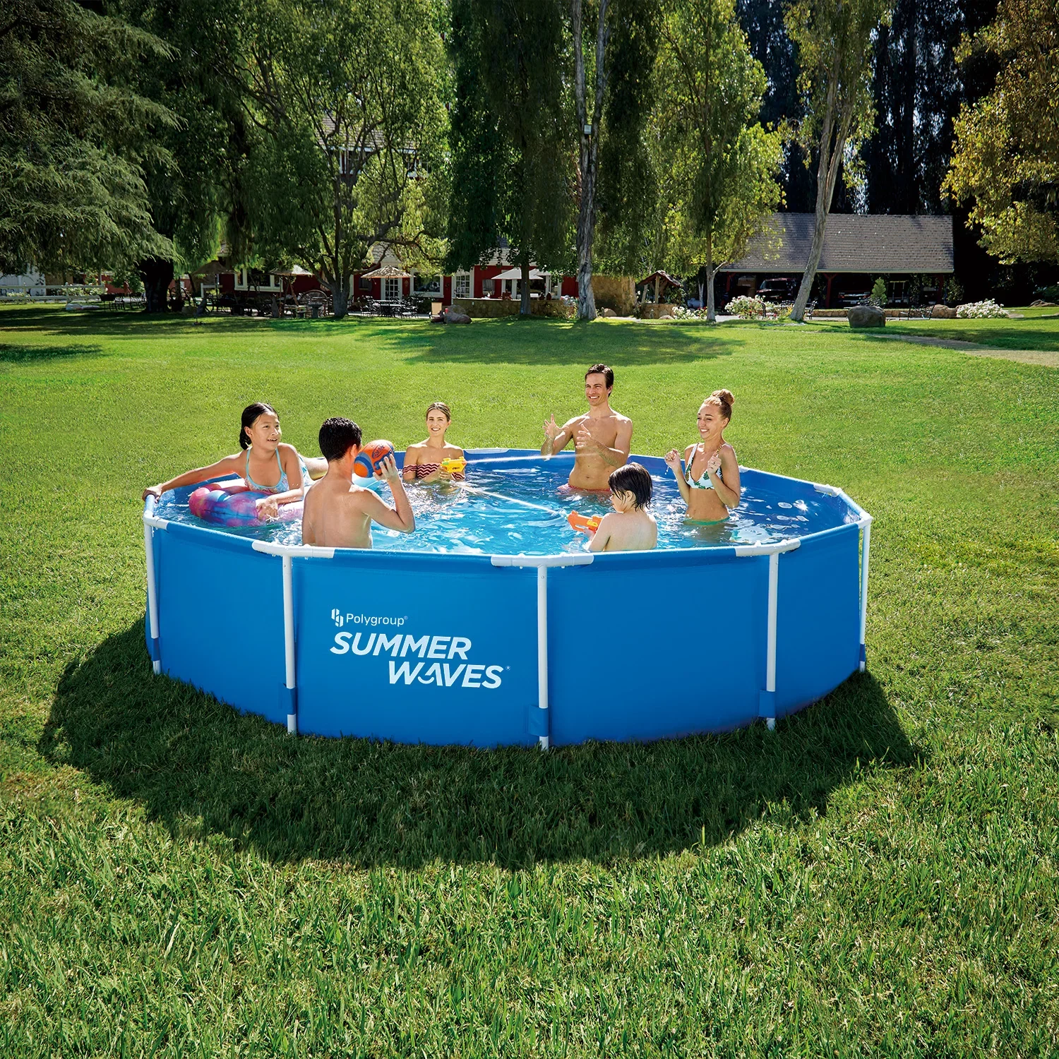 Pool Active Frame 366 x 76 cm, blau - 1