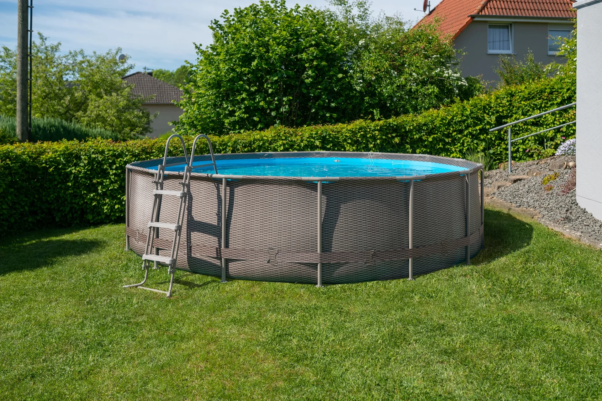 Pool Active Frame 457 x 107 cm, Rattan Braun - 3