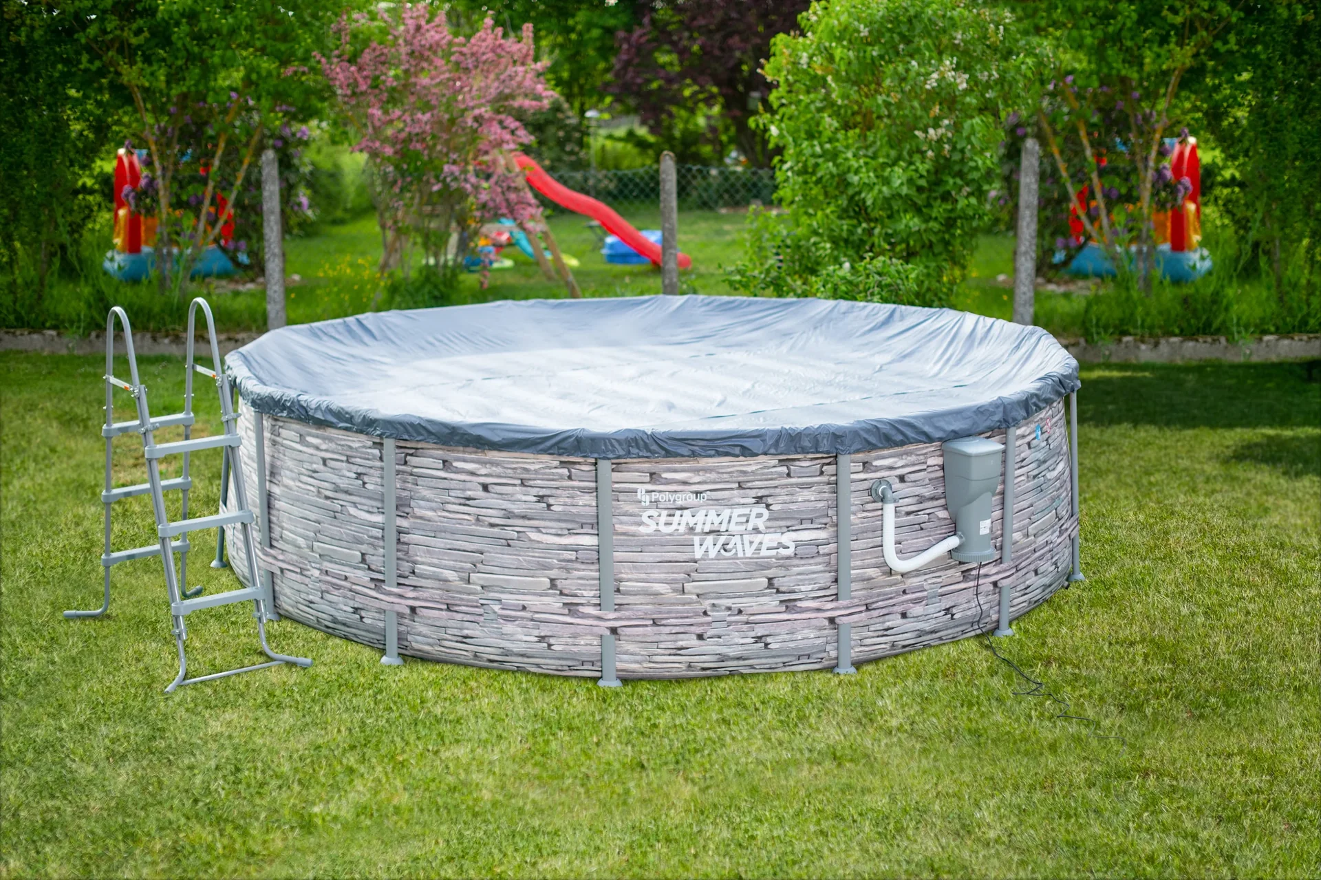 Pool Elite 427 x 107 cm, stein-grau - 2