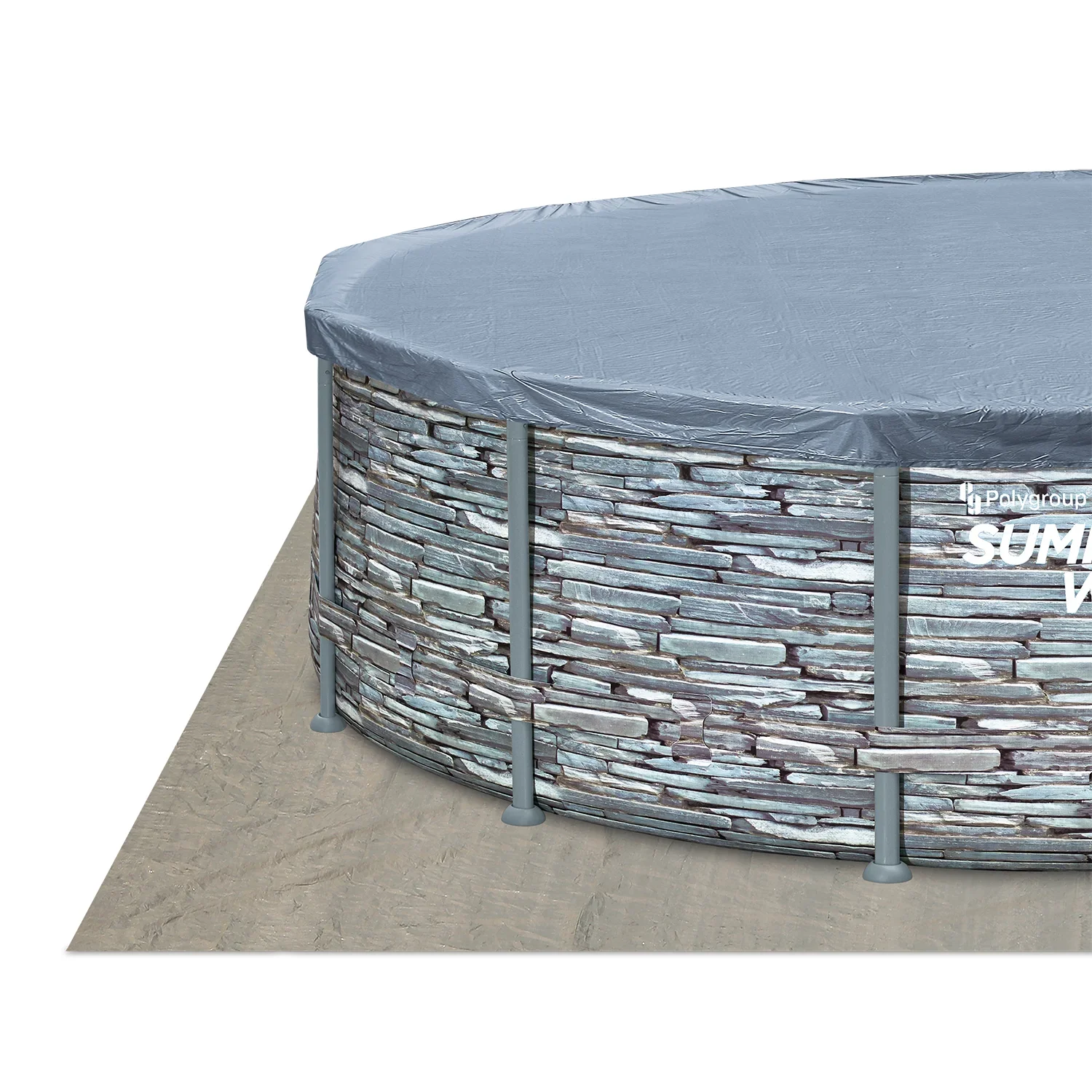 Pool Elite 427 x 107 cm, stein-grau - 5